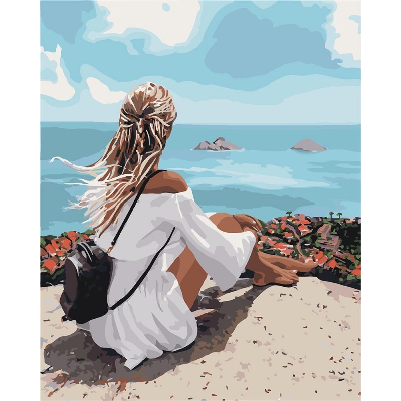 

Набір для розпису по номерах "Споглядаючи височінь" 40*50см КНО4711