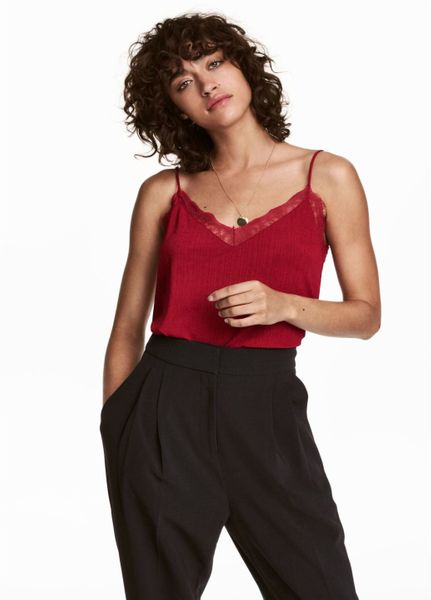 

Майка H&M S Бордовая (1099-444)