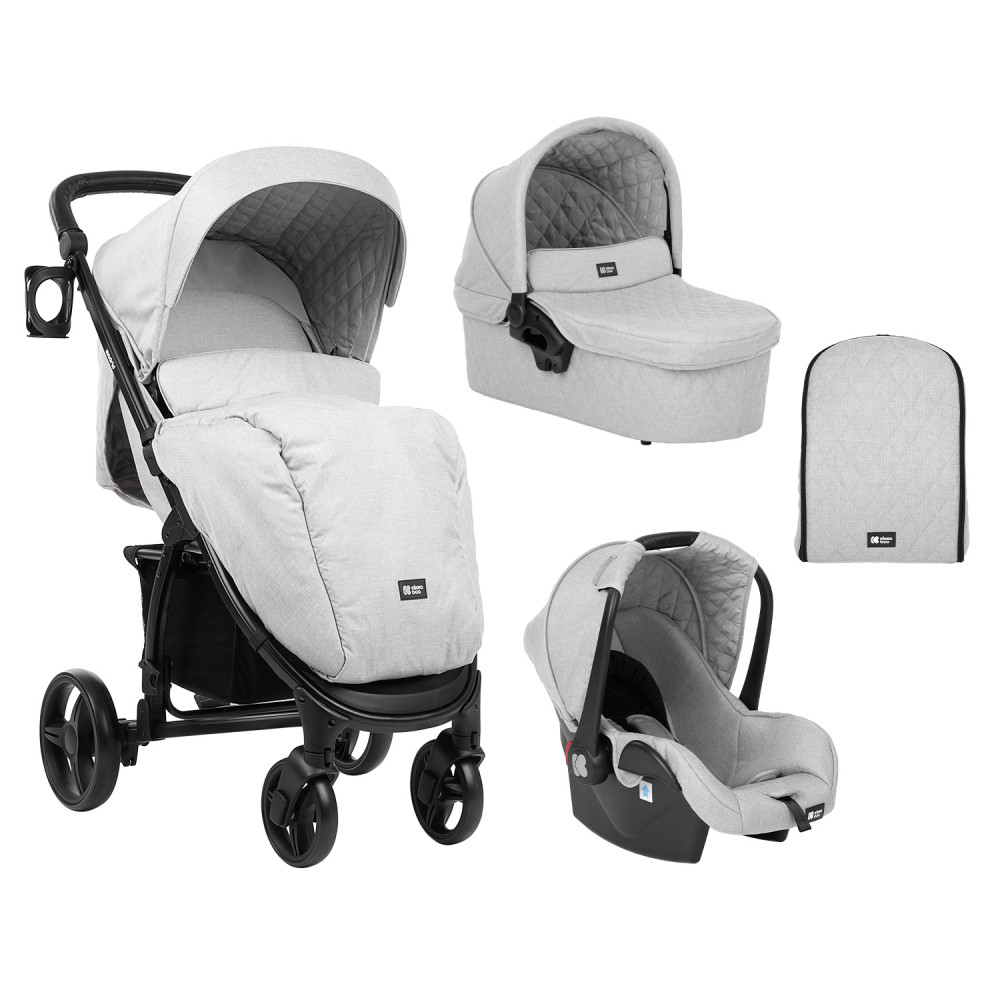 

Коляска Kikka Boo Madrid Light Grey Melange 3 В 1 (31001010133)