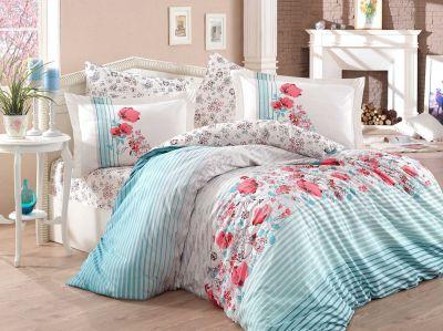 

Постельное белье Hobby poplin Fiesta sari голубой Евро