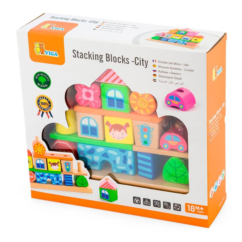 

Набір кубиків Viga Toys Місто (50043)