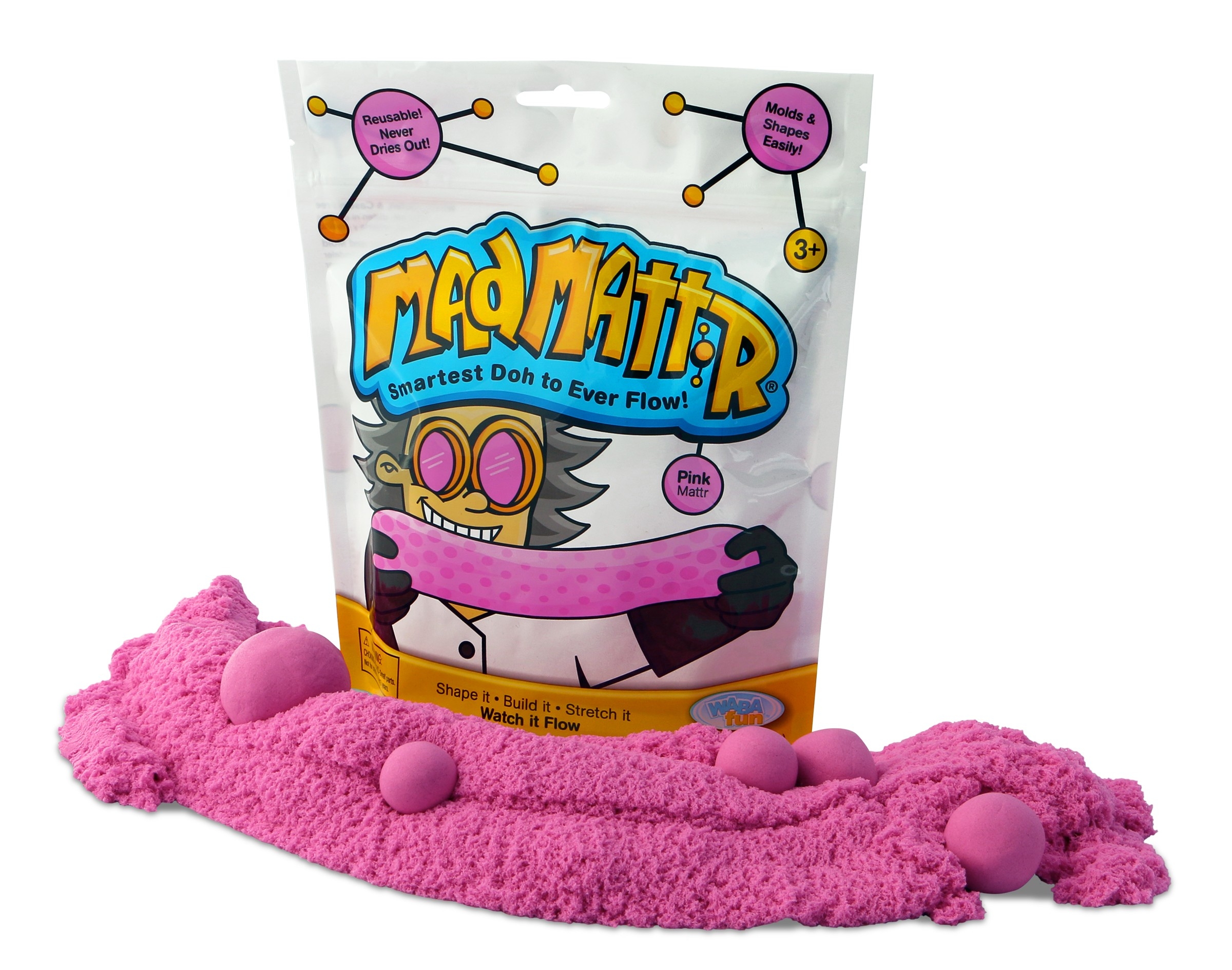 

Нанокінетичний пісок Waba Fun Mad Mattr рожевий 283 г (210-400)