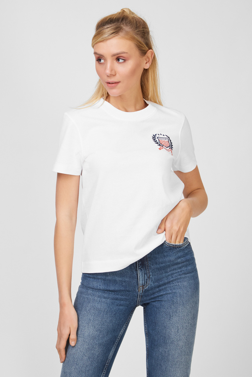 

Женская белая футболка CREST Gant S 4203473