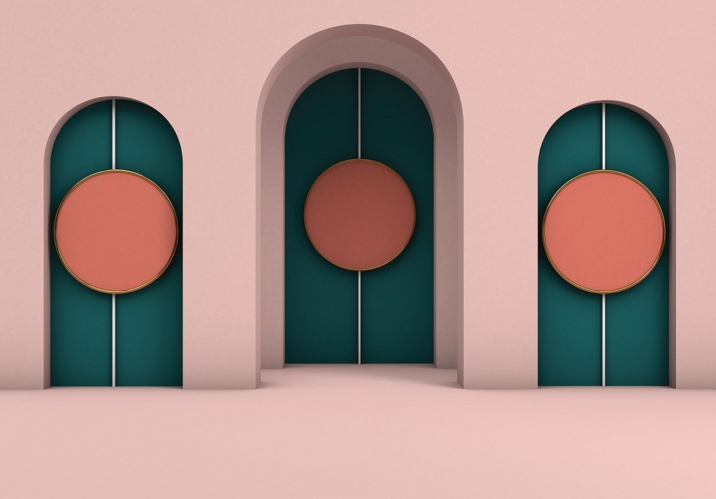 

Фотообои 3D флизелиновые 460 x 300 см Абстракция - Минимализм. Три двери на выбор (13746V12)
