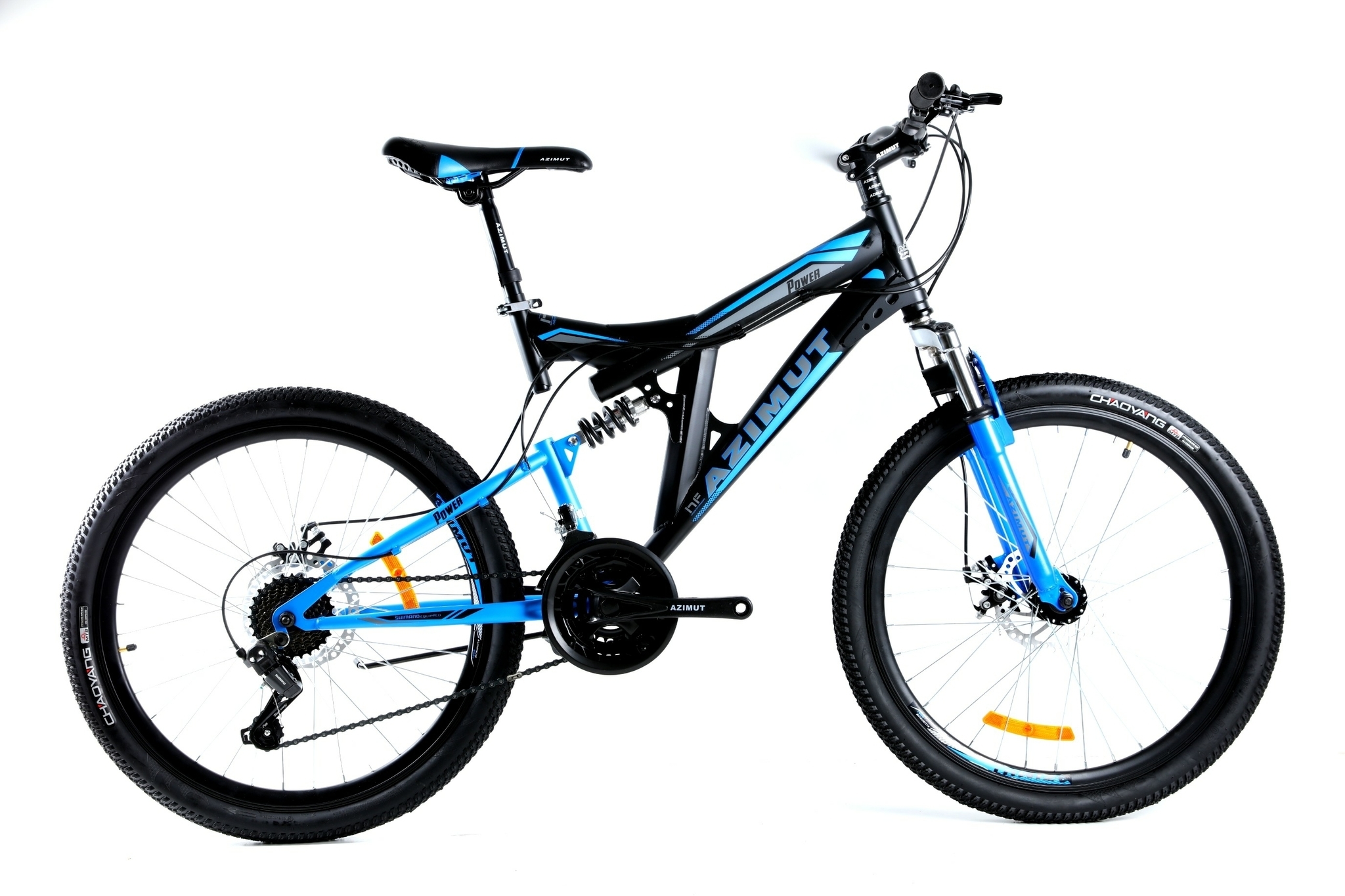 

Велосипед Azimut Power 2021 Shimano 27,5" 19" Black / Blue (Power/GFRD)