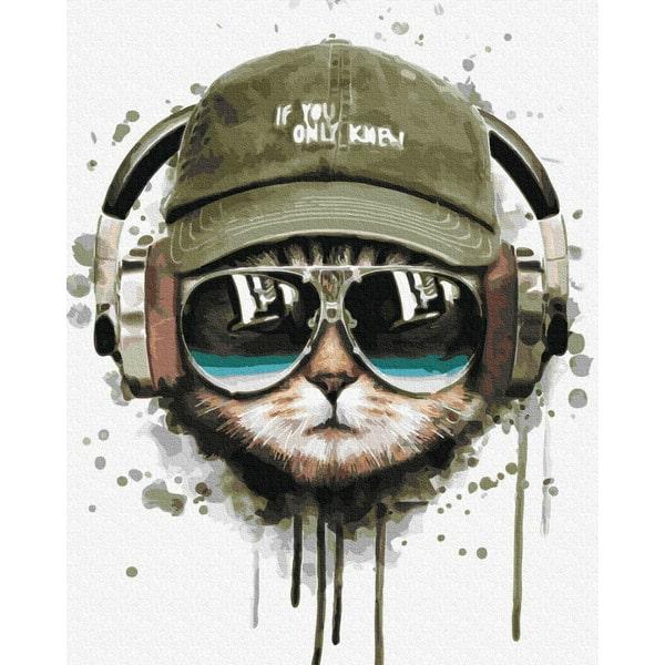 

Картина по номерам "DJ Кот" BrushMe холст на подрамнике 40x50см GX35798