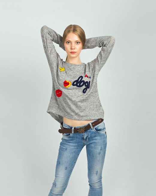 

Кофта Blue X Space 00100  сірий, Кофта Blue X Space 00100 46 сірий
