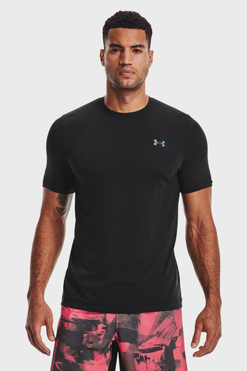 

Мужская черная футболка UA Rush Seamless SS Under Armour S 1361130-001