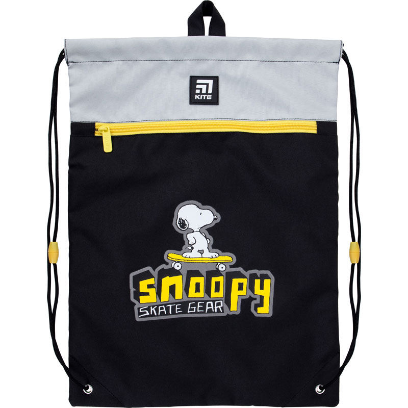 

Сумка для обуви Kite Education Snoopy с карманом 46х33 см серо-черная (SN21-601M-1)