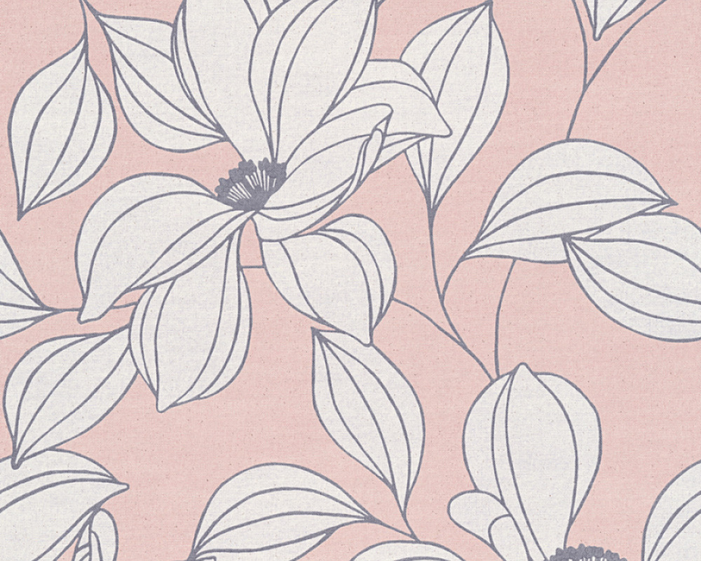 

Флизелиновые обои A.S.CREATION URBAN FLOWERS 32795-2 Белые-Розовые