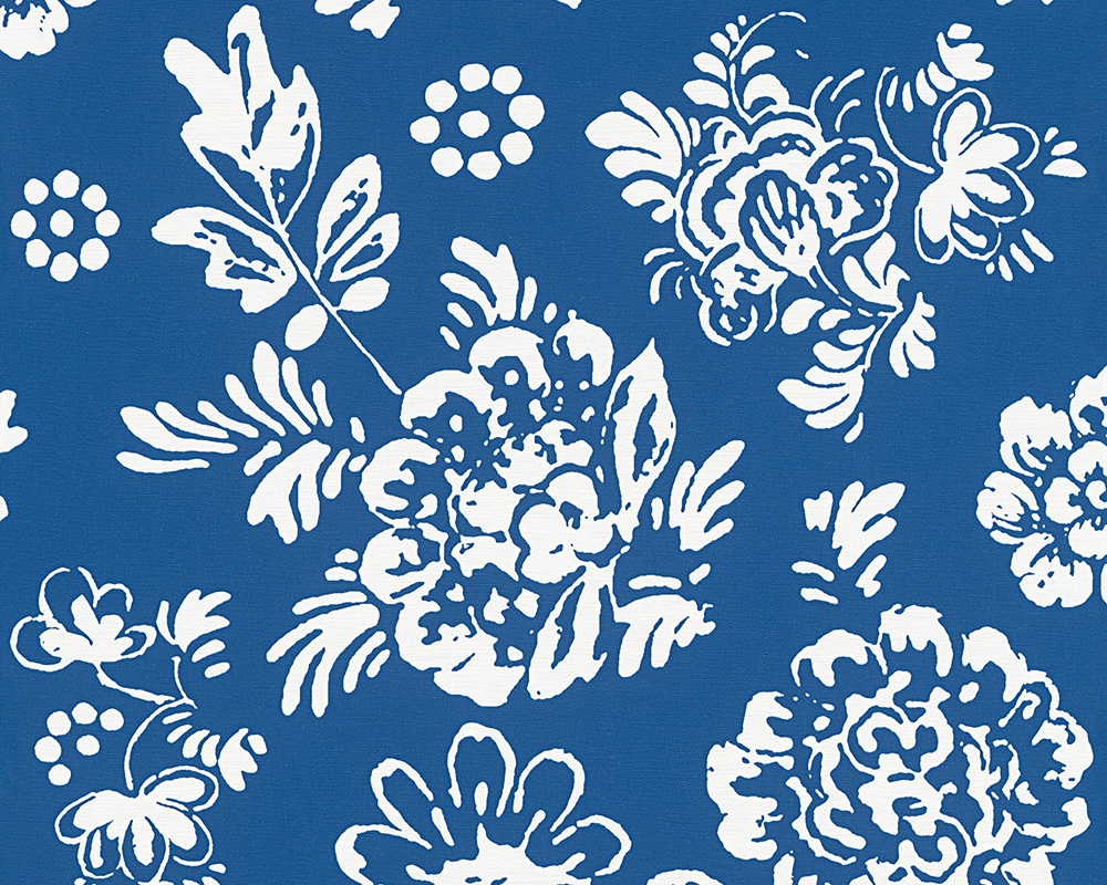 

Флизелиновые обои A.S.CREATION OILILY ATELIER 30272-1 Бело-Синие