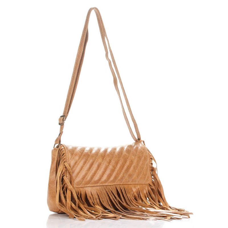 

Женская кожаная сумка Italian Bags Коньячный