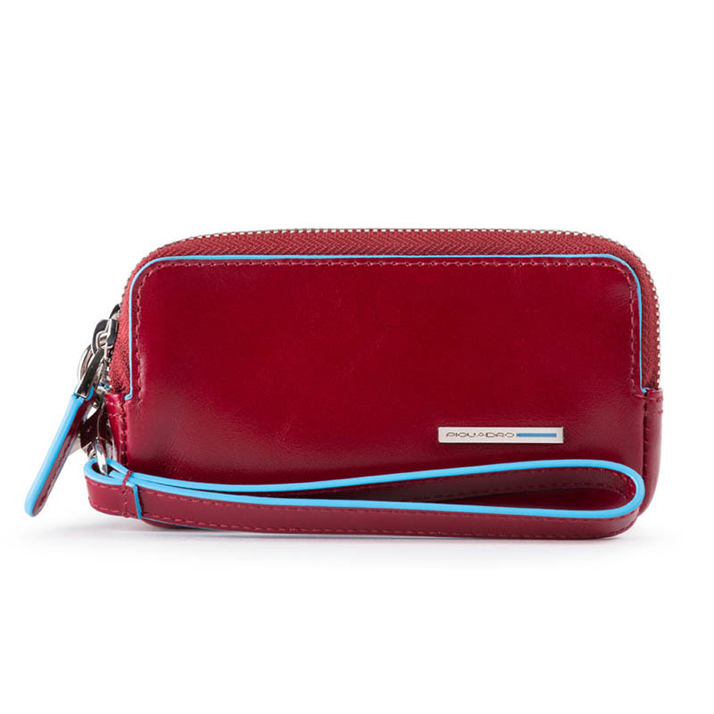 

Клатч кожаный Piquadro Blue Square Red