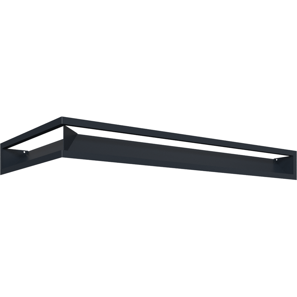 

Вентиляційна решітка LUFT Kratki SF кутовий правий графітовий 40x80x9