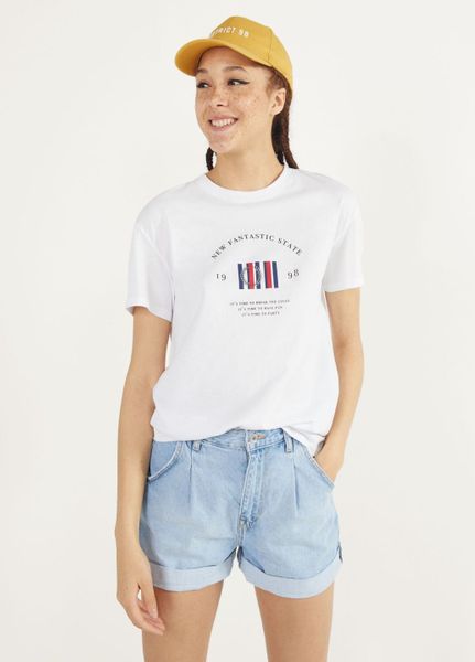 

Футболка Bershka М Белая (1201-561)
