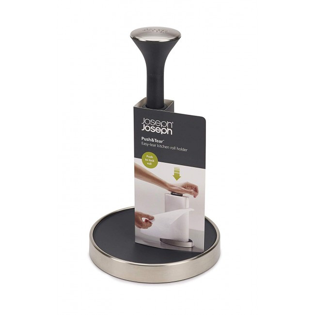 

Держатель для бумажных полотенец Joseph Joseph Push&Tear Kitchen Roll Holder черный 85140