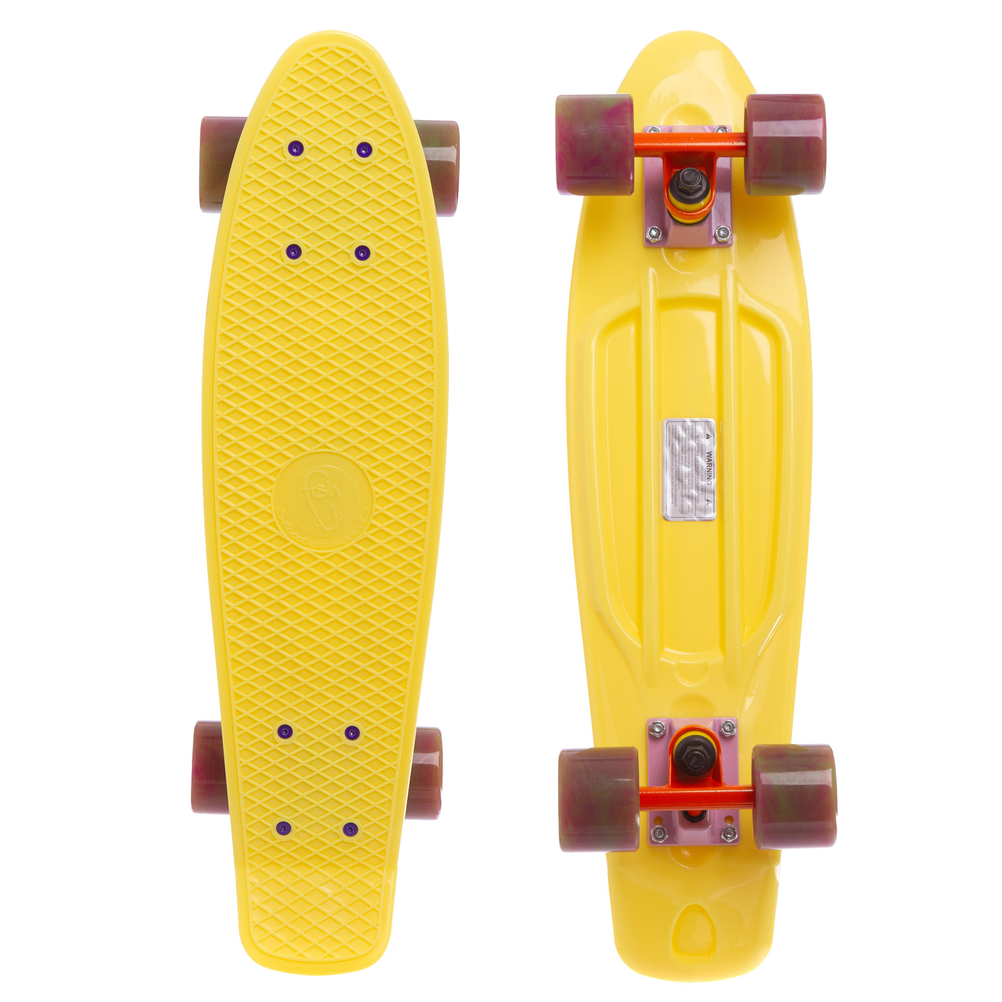 

Скейтборд пластиковый Penny SWIRL FISH 22in колесо мультиколор SK-404-12