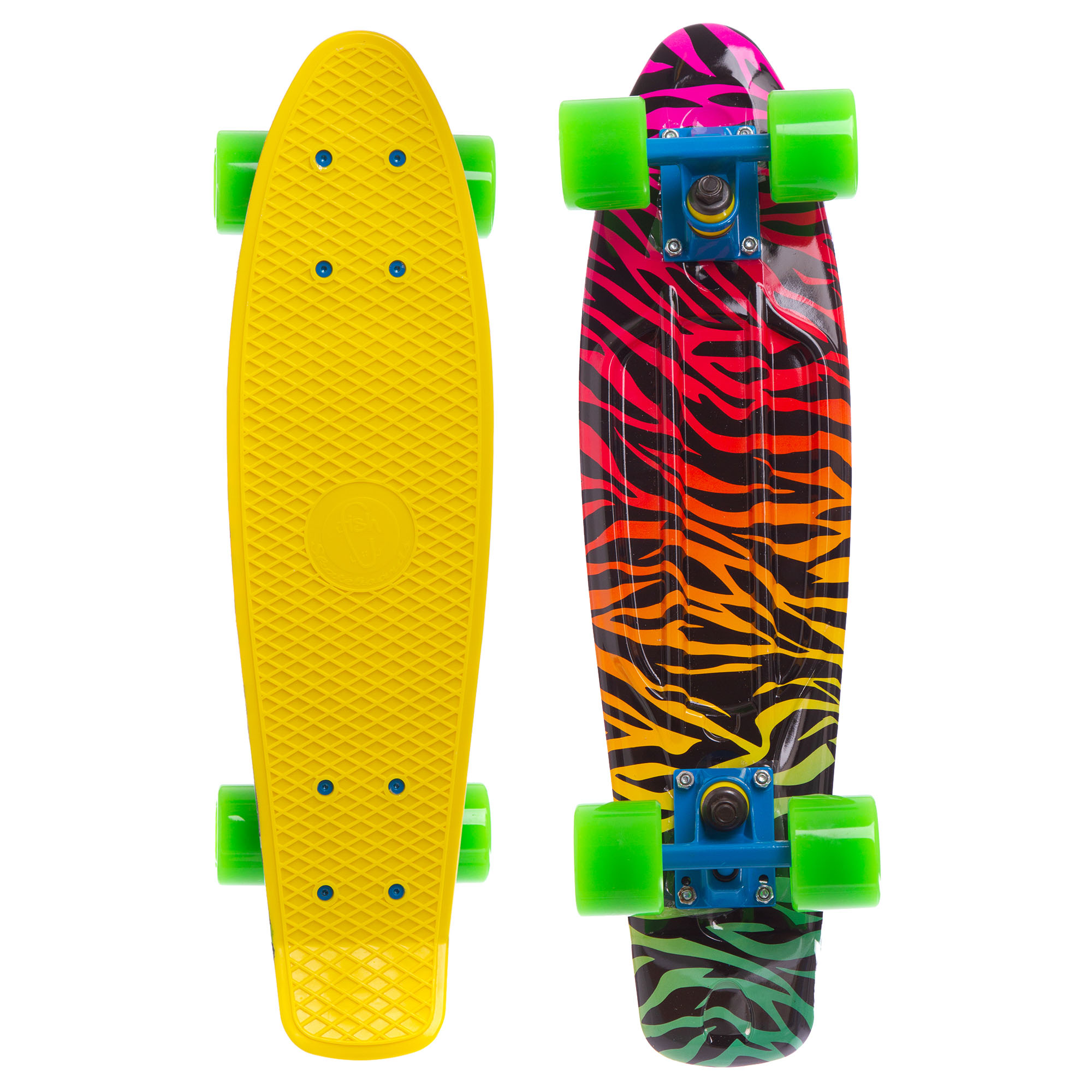 

Скейтборд пластиковый Penny SK-4442-2 ZOO FISH 22in с рисунком и цветными болтами
