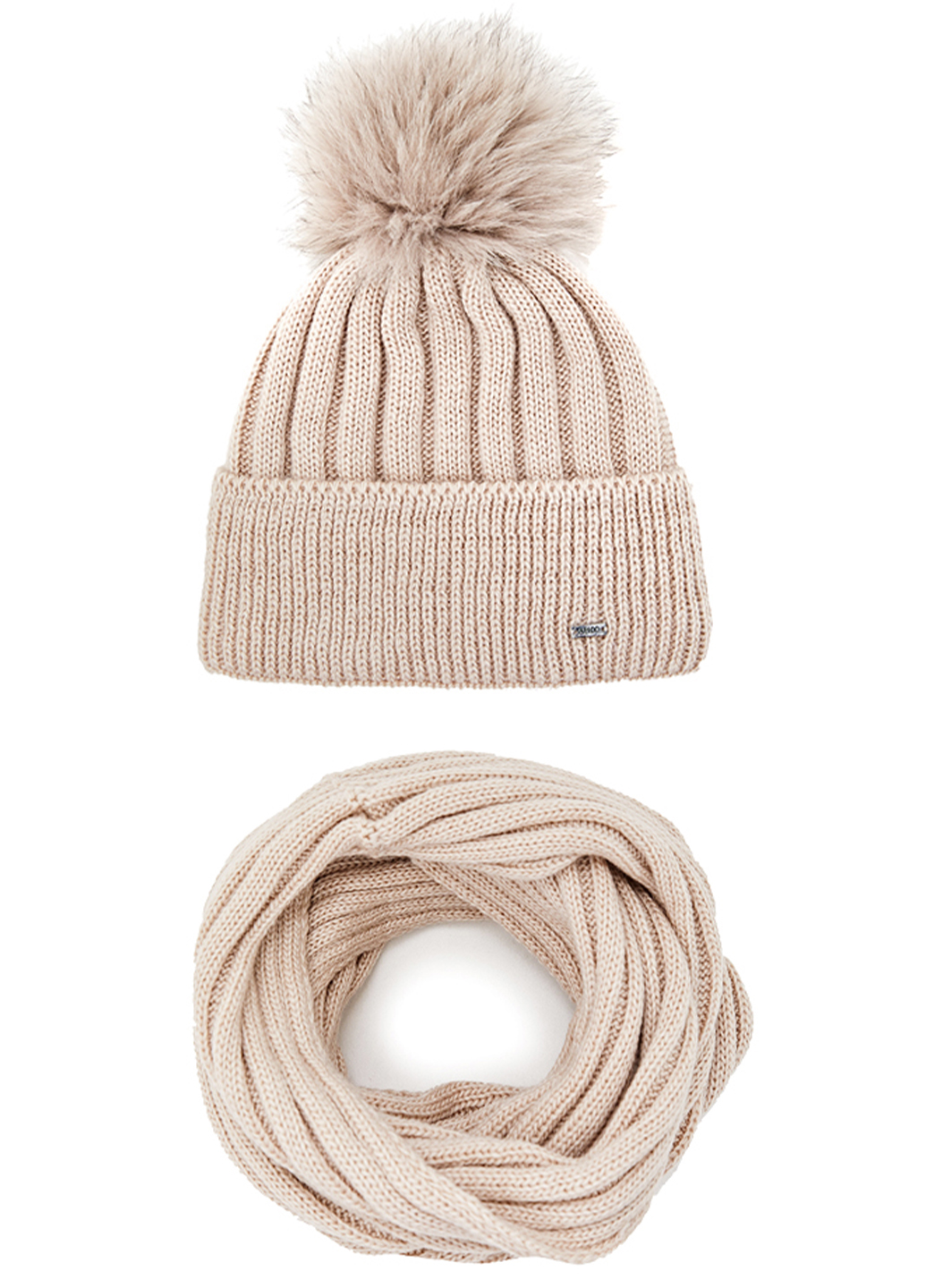 

Комплект вязаный AMOO emporio, HW180Pset, бежевый