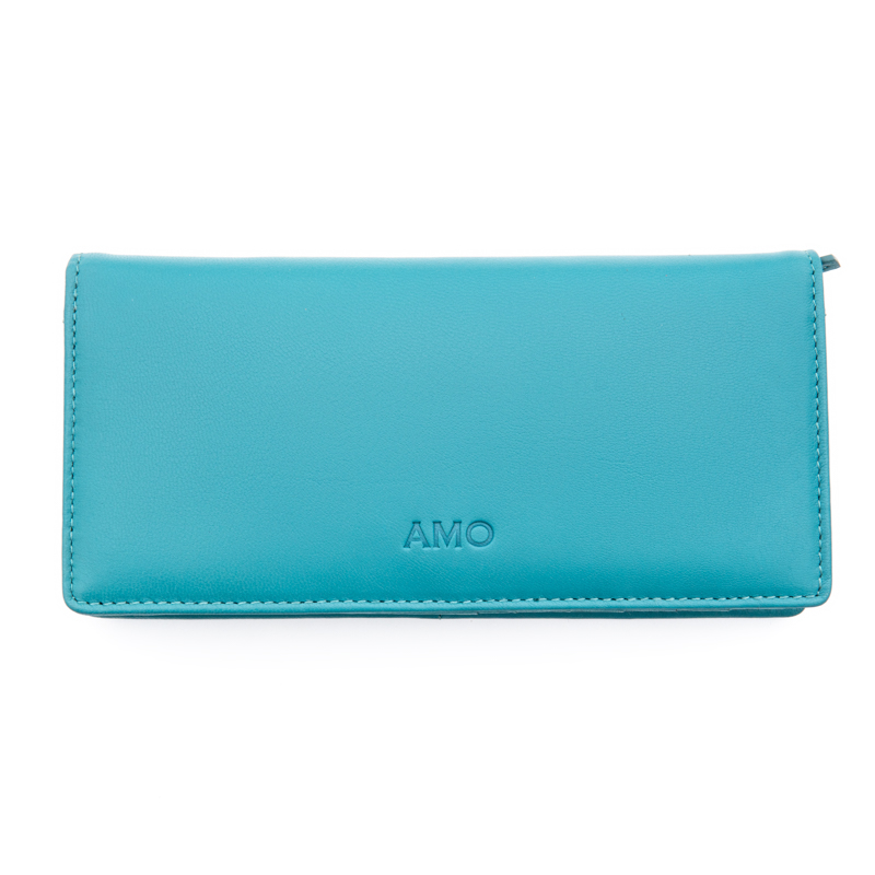 

Кожаный кошелёк "EASY MONEY" ST-603-turquoise на кнопке, Бирюзовый
