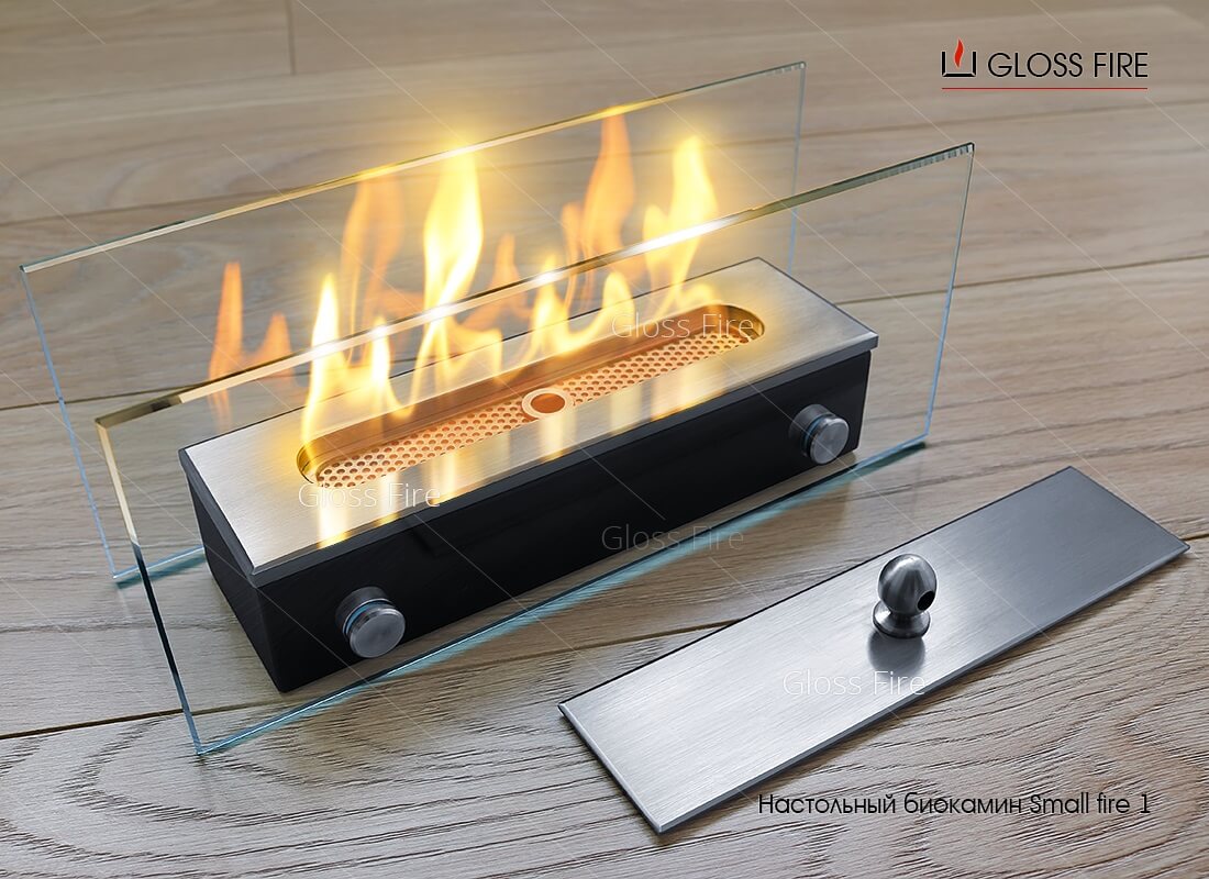 

Настольный биокамин Gloss Fire Small fire 1 черный