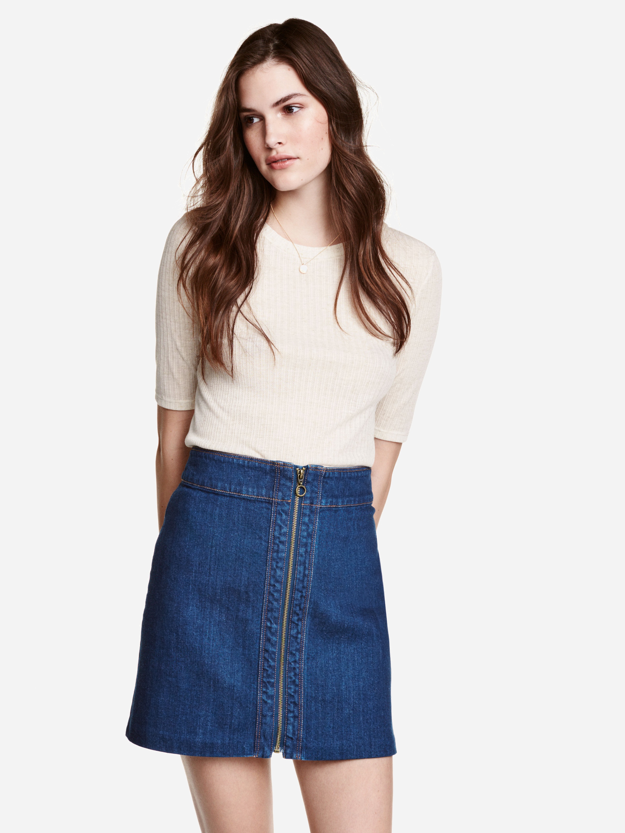 

Футболка H&M 3648364-ACWJ L Светло-бежевая