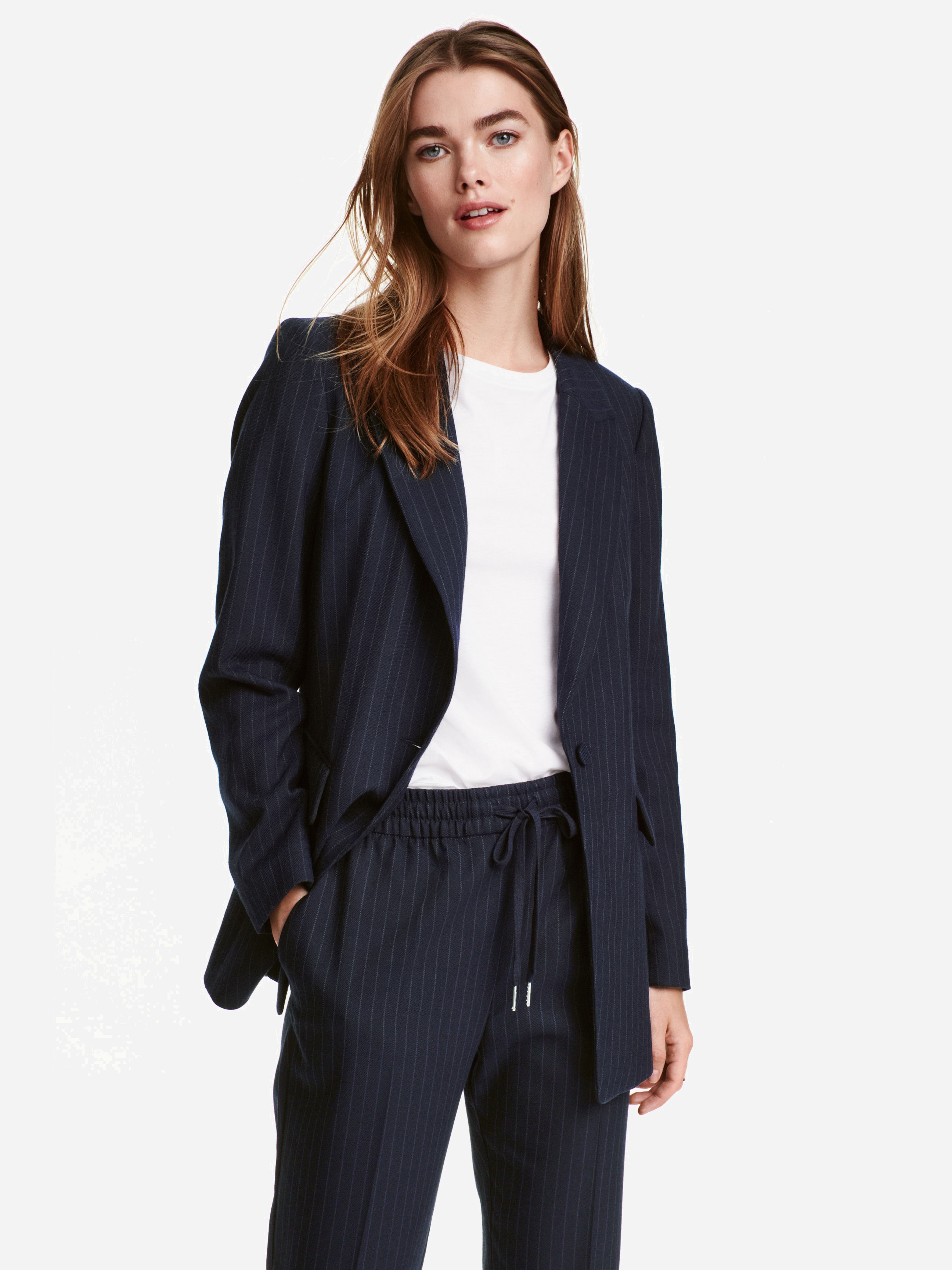 

Пиджак H&M 4345364-ACSK S Темно-синий с белым