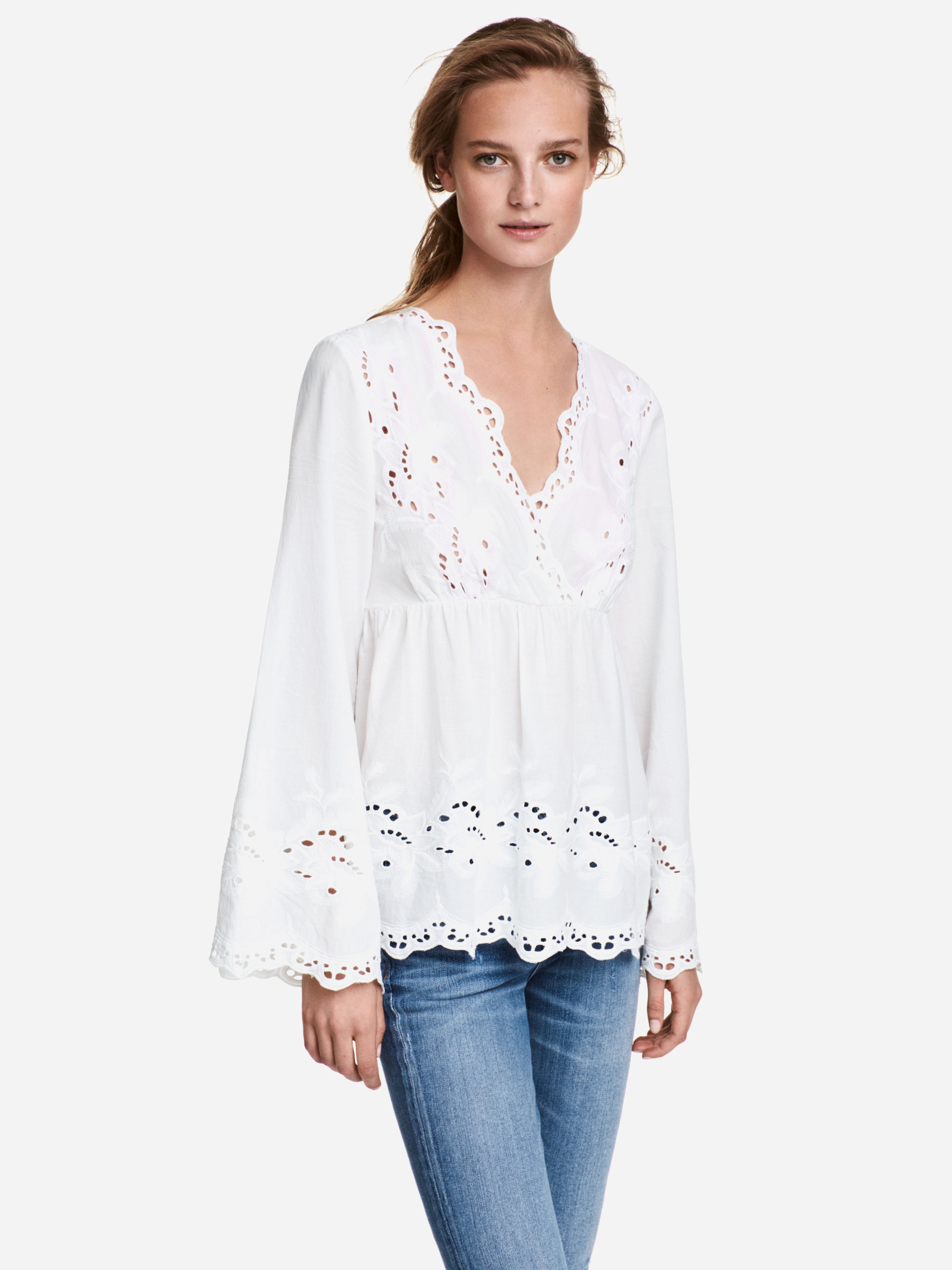 

Блузка H&M 5307766-ACTS 40 Белая