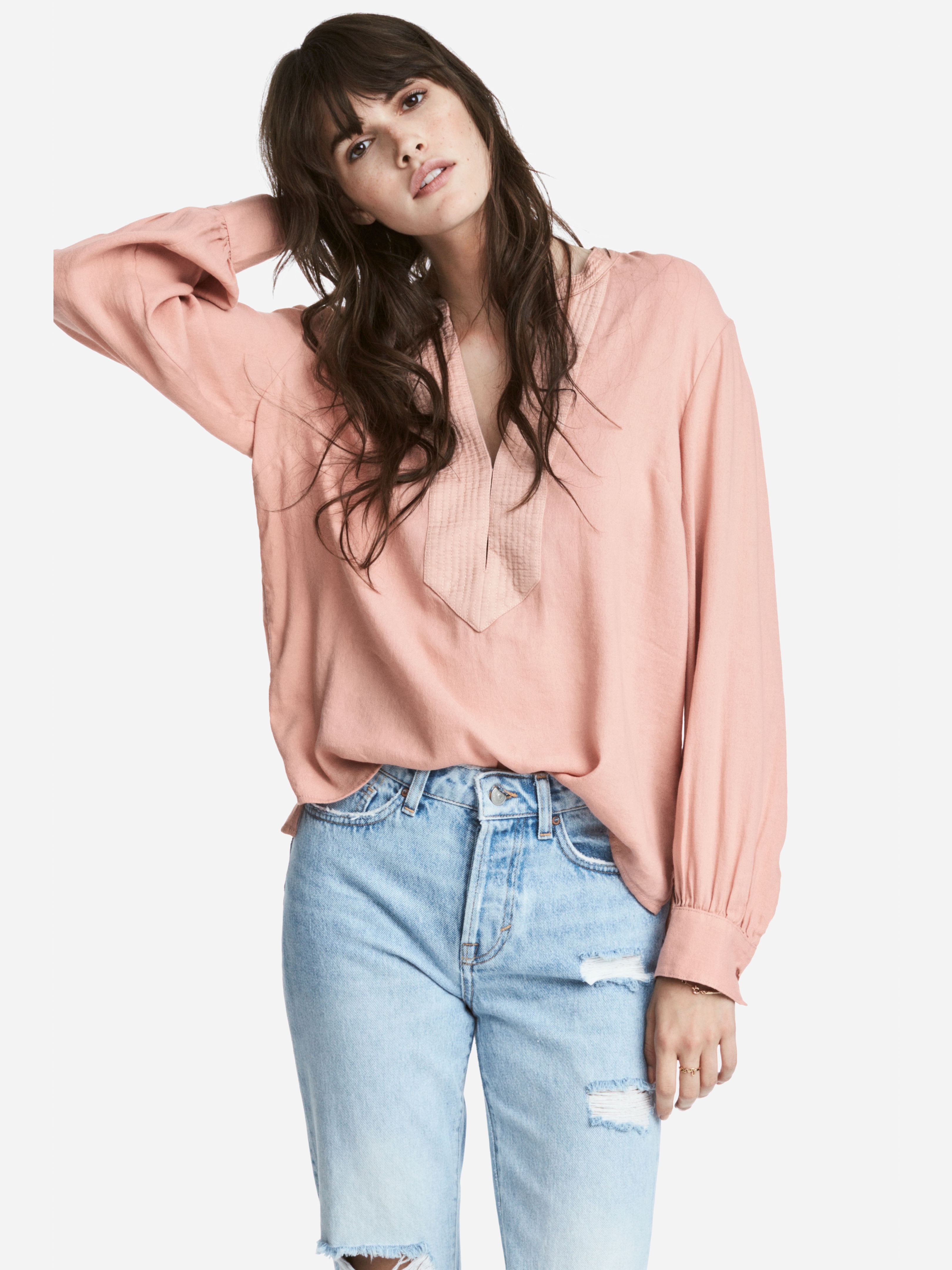 

Блузка H&M 5199256-ACUH 46 Бледно-розовая