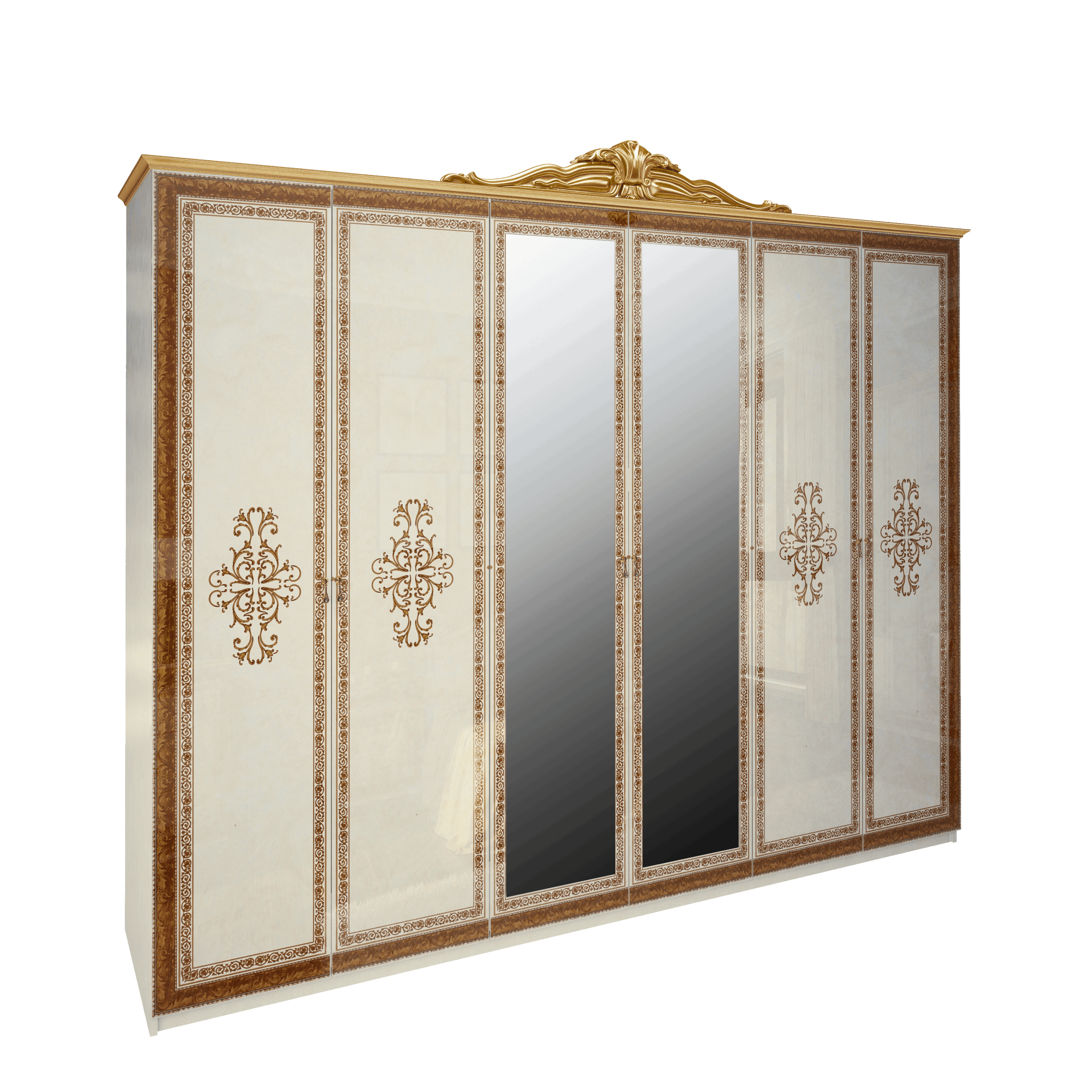 

Шкаф распашной MiroMark Jennifer Радика Беж Шестидверный JF-16-RB + OP-01-WB + OP-08-WB