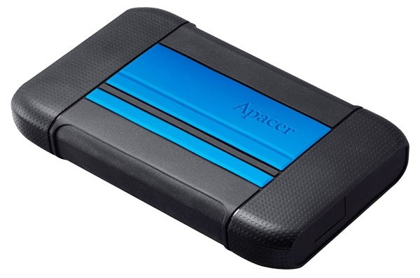 

Зовнішній жорсткий диск 2TB 2,5" Apacer AC633, USB3.1, IP55, Black/Blue (AP2TBAC633U-1) Speedy Blue