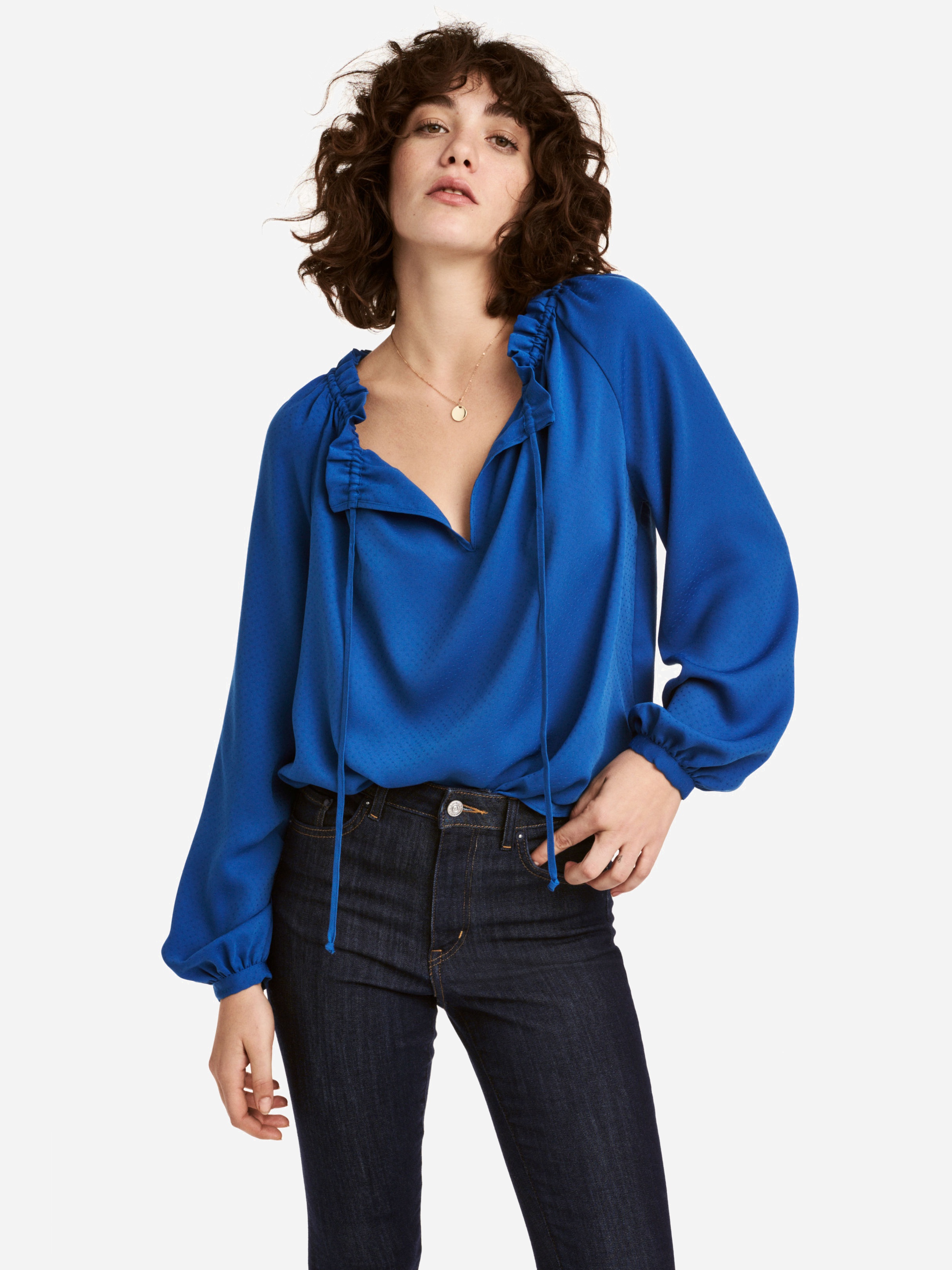 

Блузка H&M 5858777-ACXD 38 Синяя