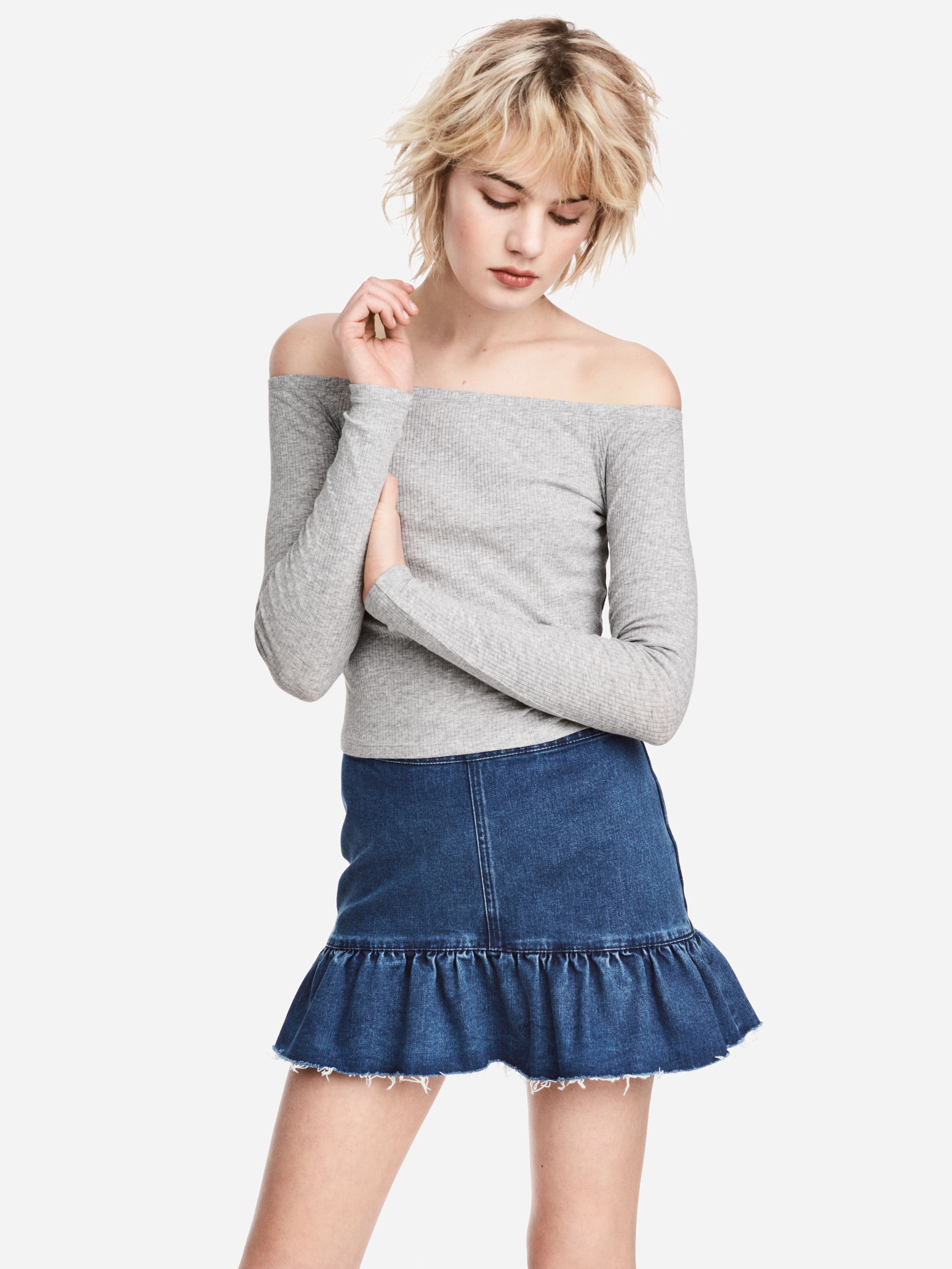 

Лонгслив H&M 4280715-ABKU XL Серый