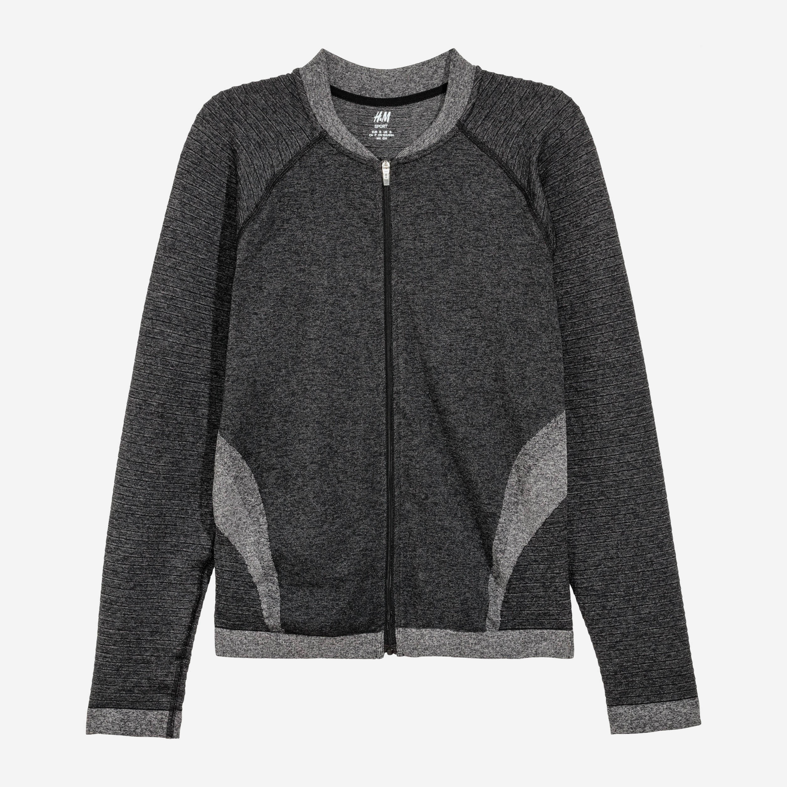 

Спортивная кофта H&M 5921187-AANT M Черно-серая