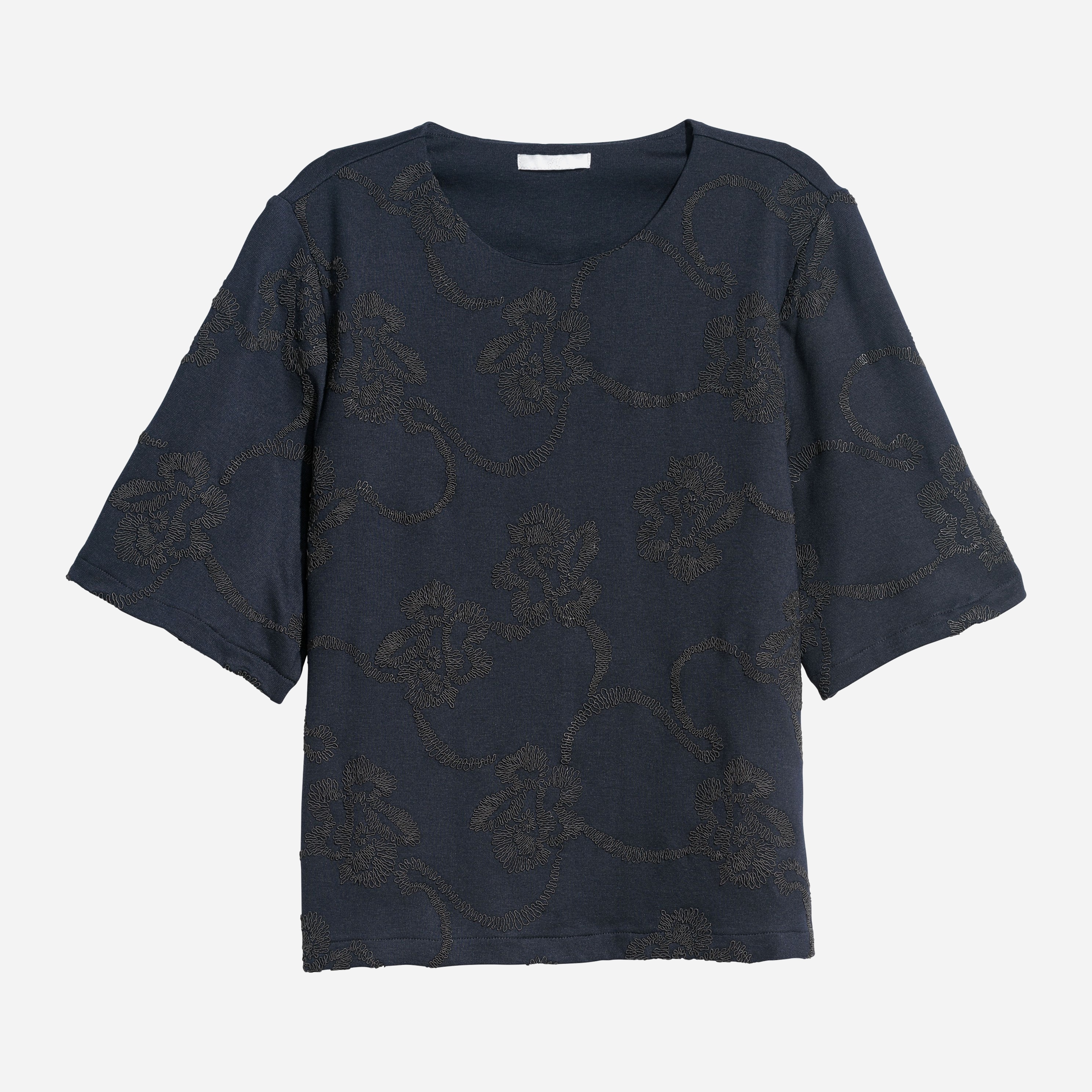 

Блузка H&M 5236496-AARR S Темно-синяя
