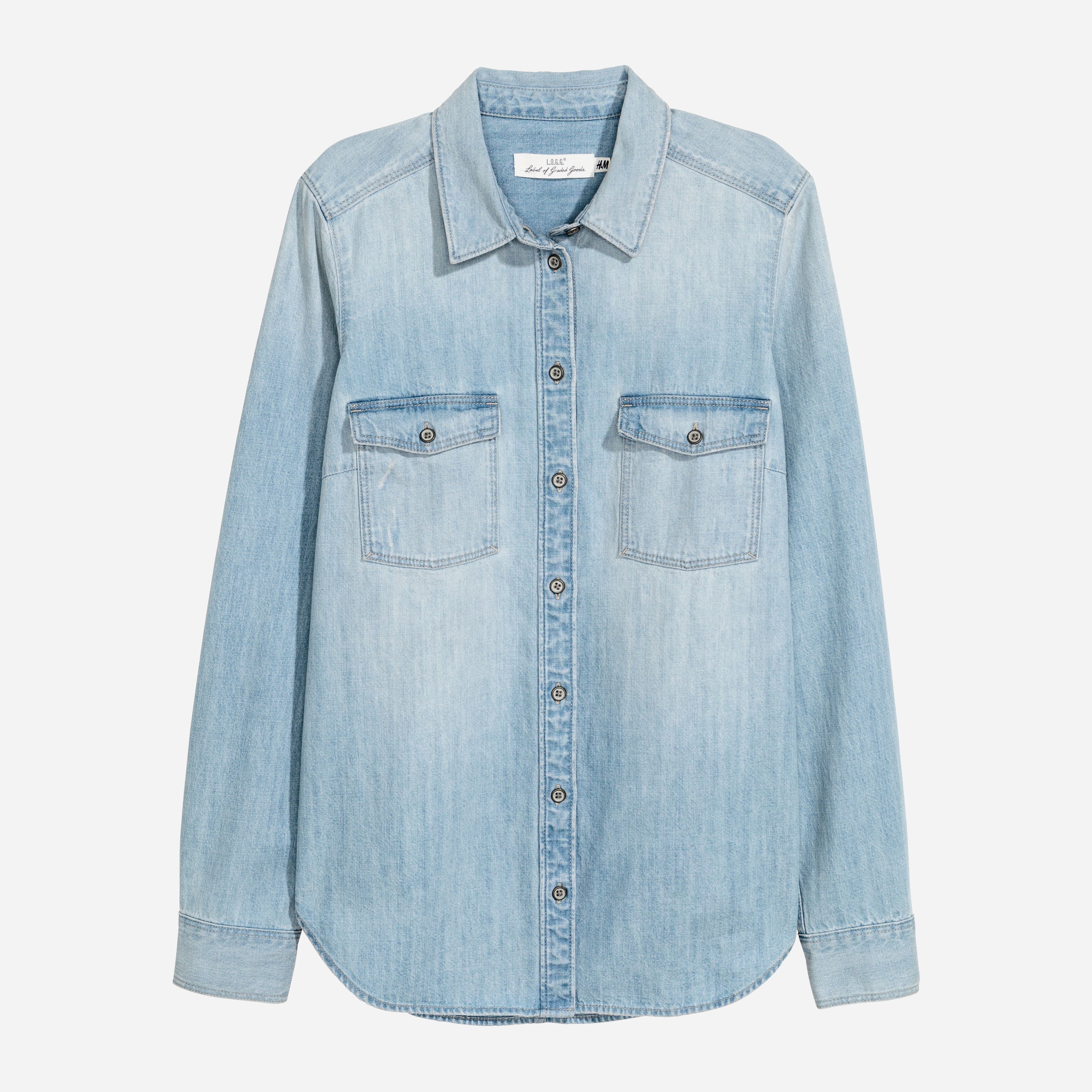 

Джинсовая рубашка H&M 5239906-ACUP 34 Голубая