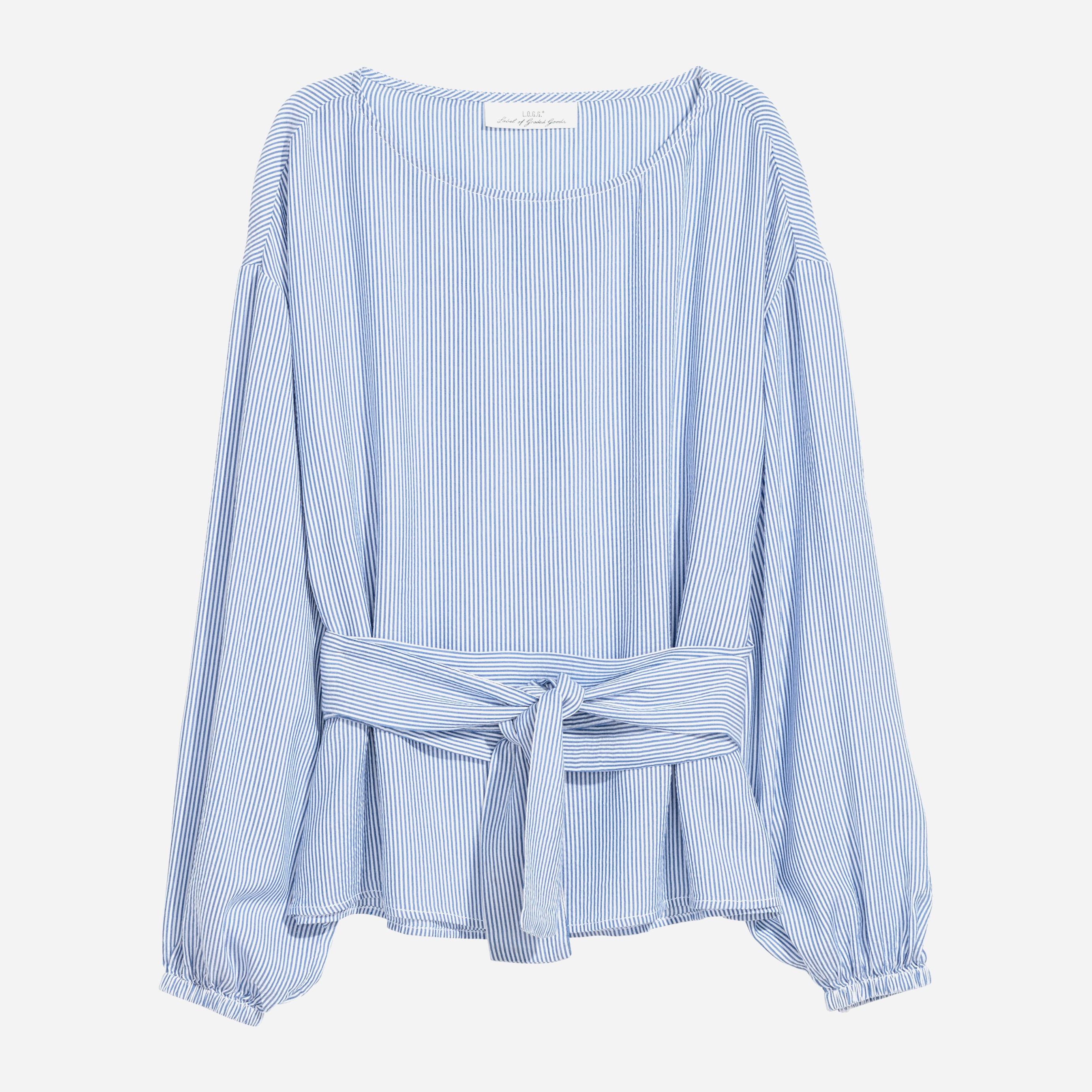

Блузка H&M 6113647-AARY 34 Синяя с белым