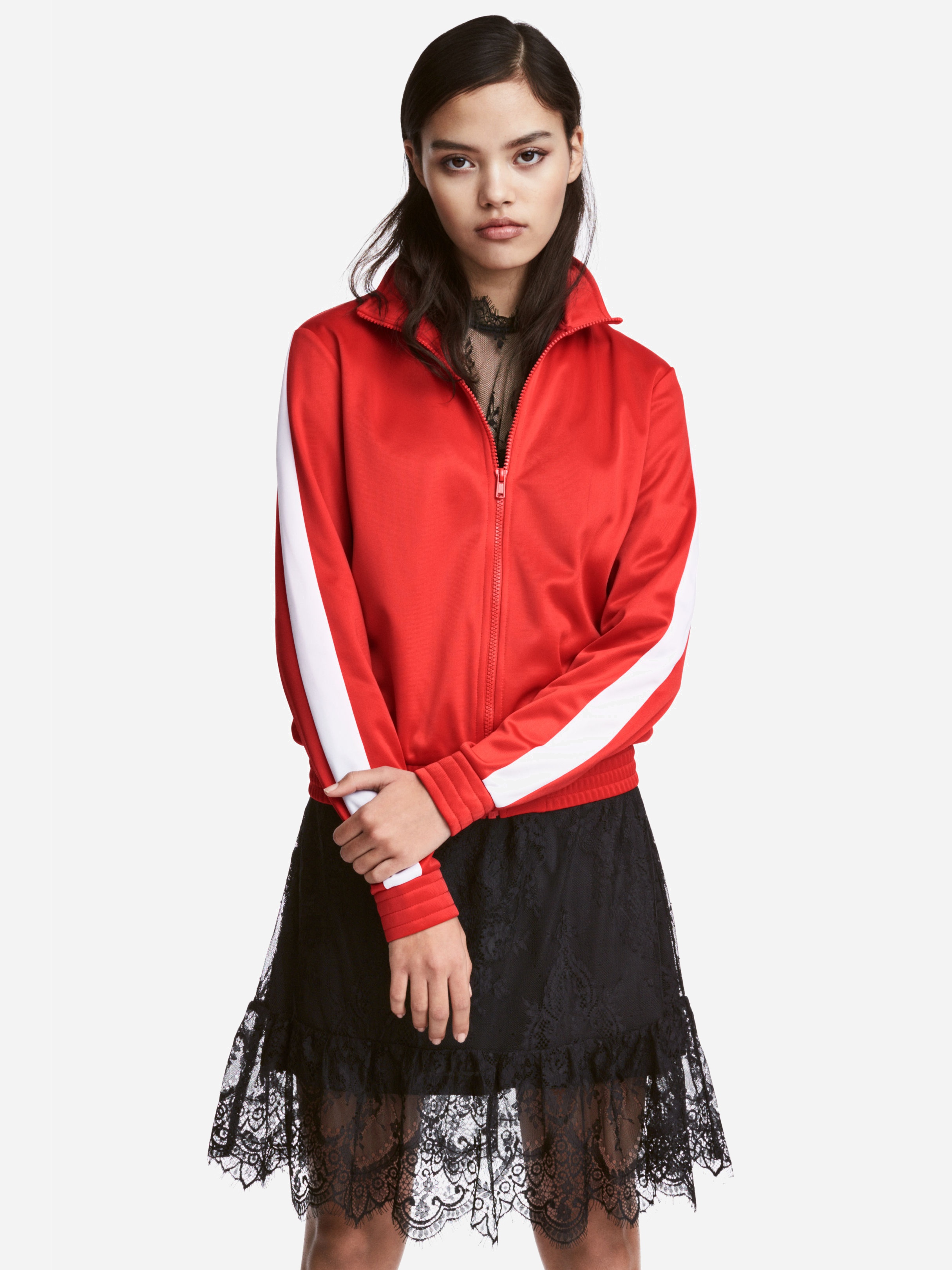 

Спортивная кофта H&M 4941065-ADOU XS Красная с белым