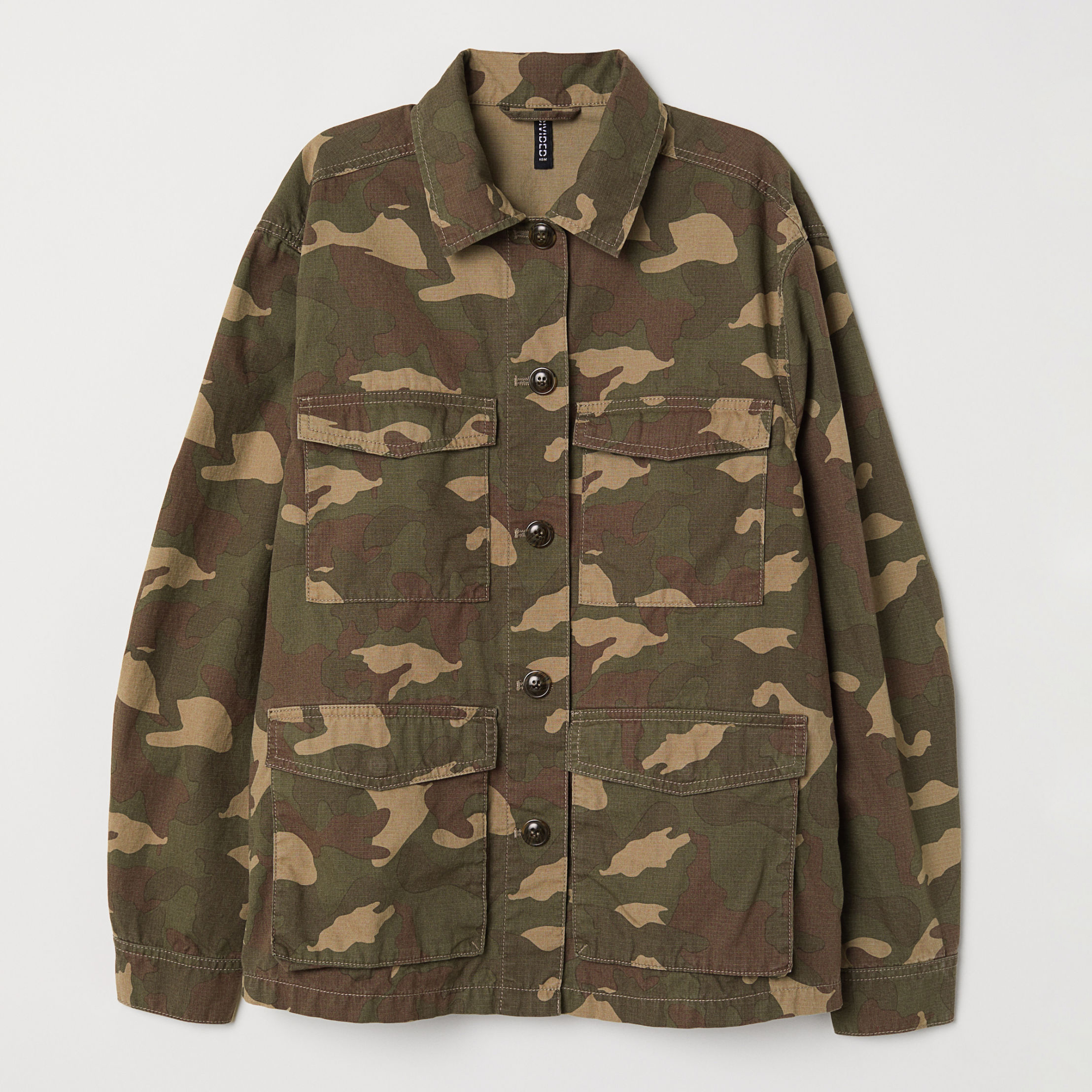 

Куртка-рубашка H&M 5188316-ADUZ 38 Хаки