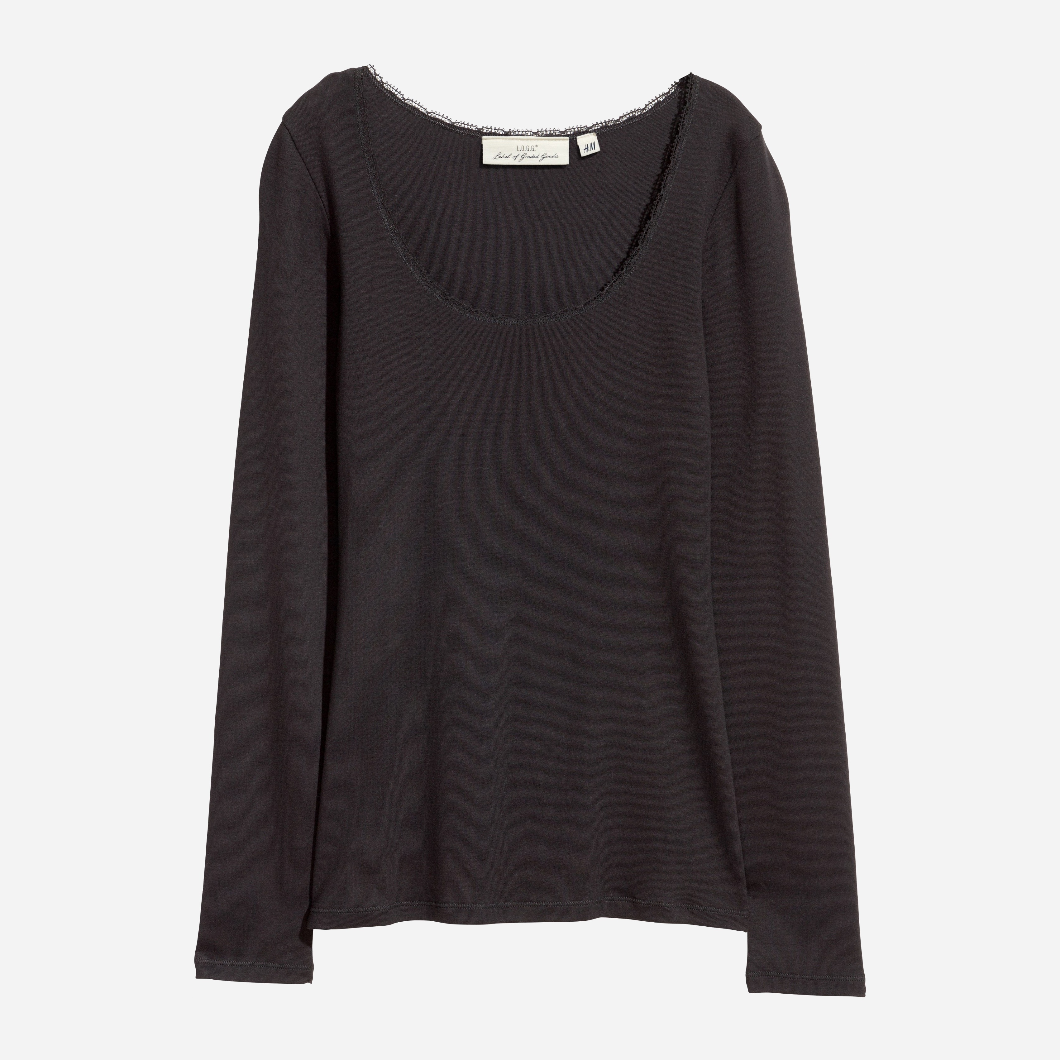 

Лонгслив H&M 5814526-AAAD M Черный