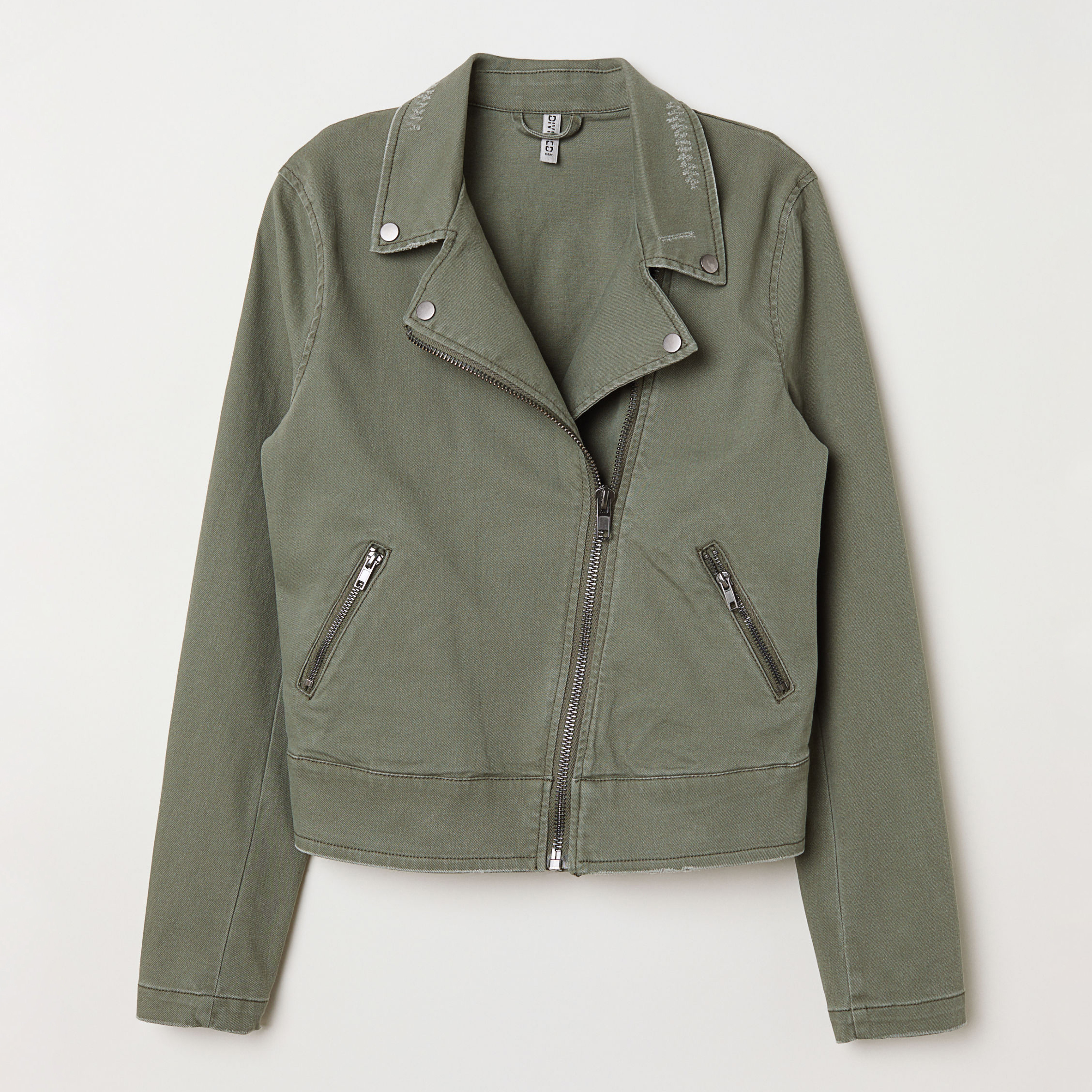 

Джинсовая куртка H&M 6068057-ACVU 38 Оливковая