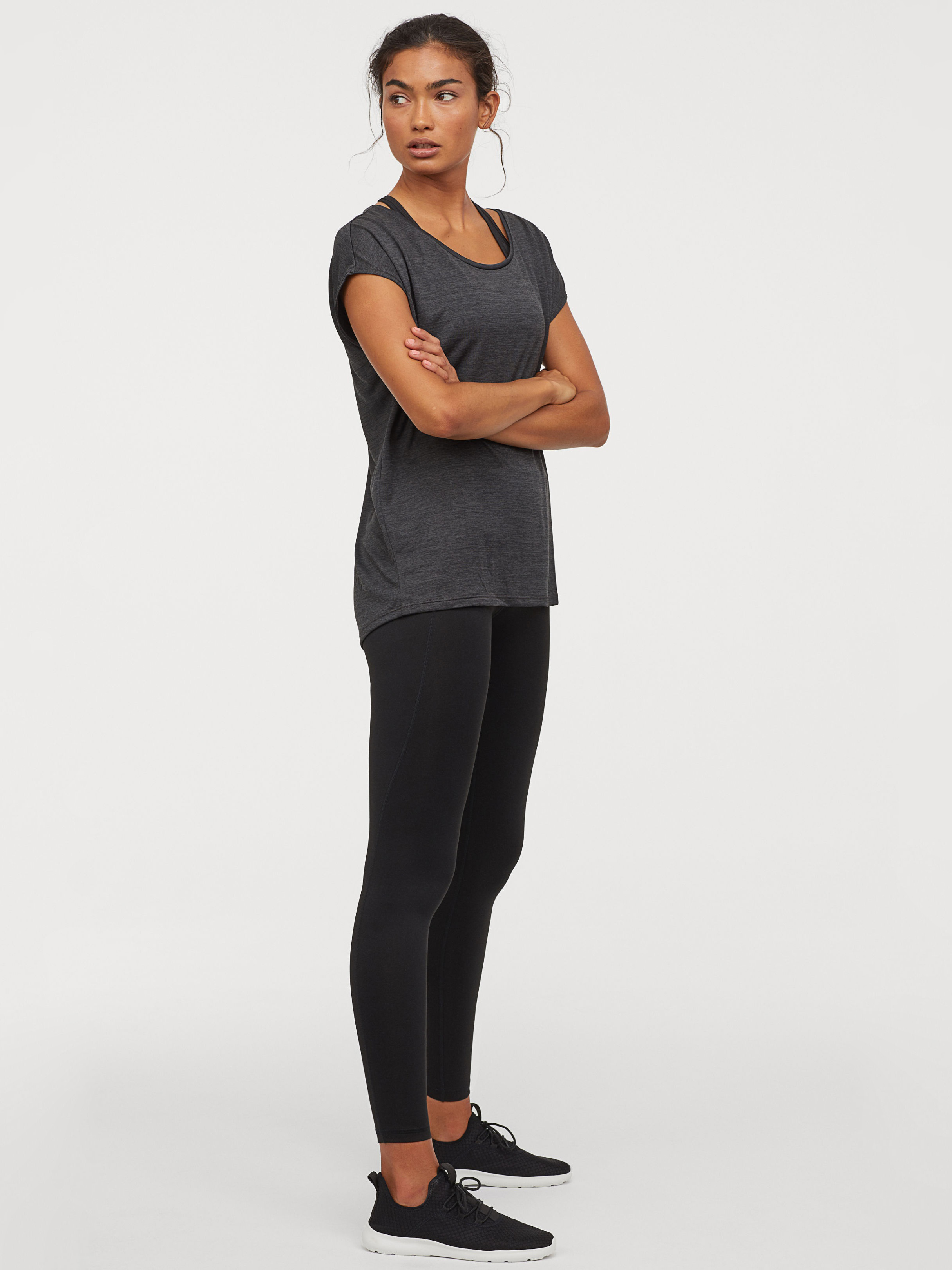 

Футболка H&M 5679937-ACXW S Темно-серая