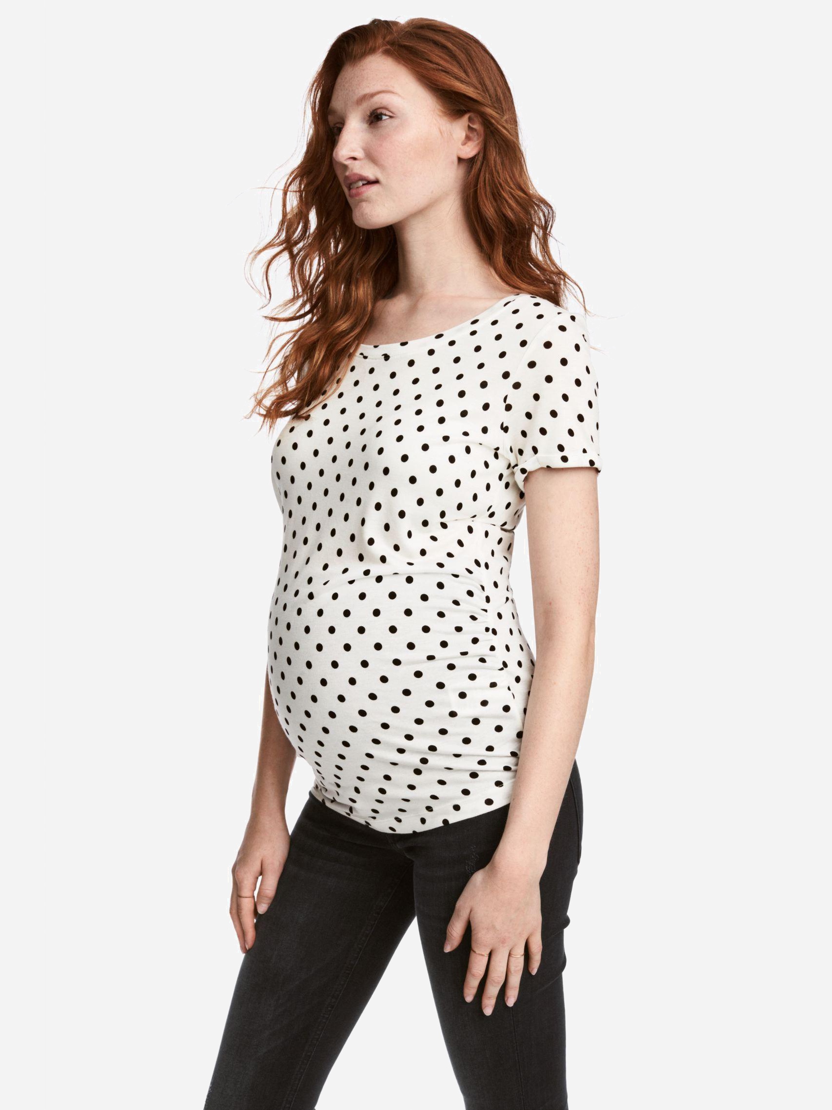 

Футболка для беременных H&M 5450016-ACTG XL Белая с черным