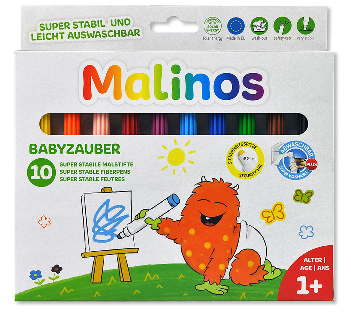 

Фломастеры на водной основе Malinos Babyzauber для малышей 10 шт (MA-300011)