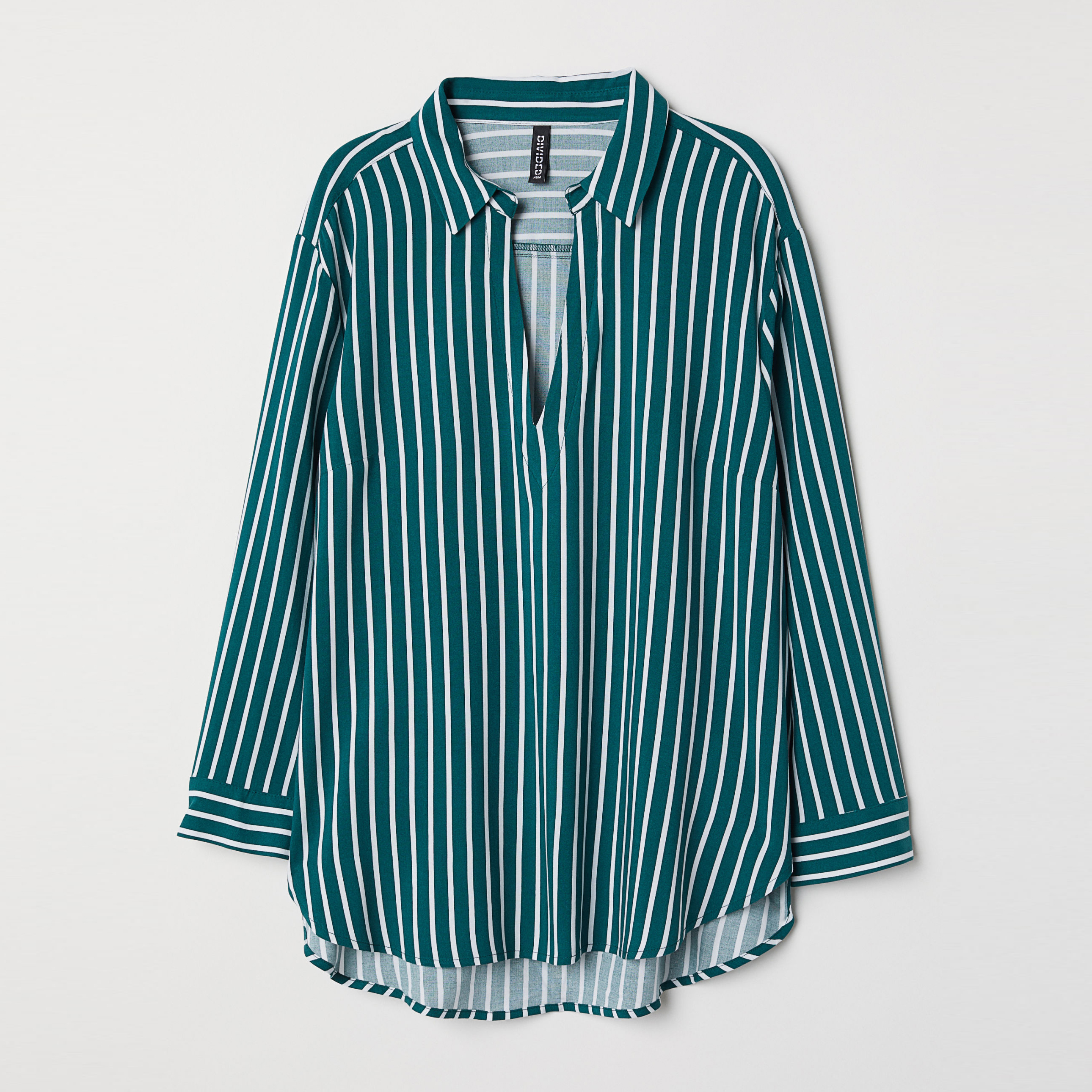 

Блузка H&M 6084838-AATG 38 Зеленая с белым