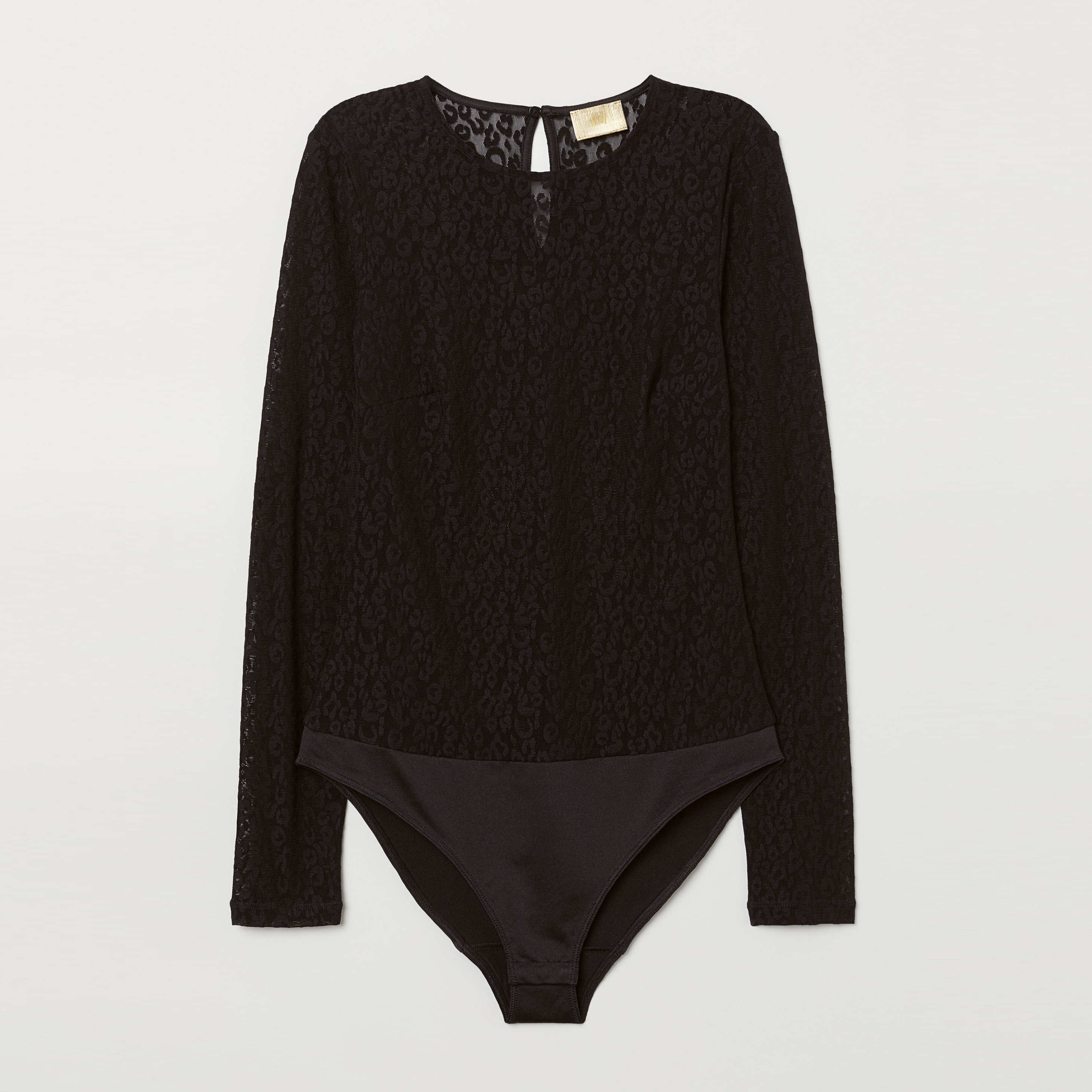 

Блузка-боди H&M 7035638-AAAD 38 Черная