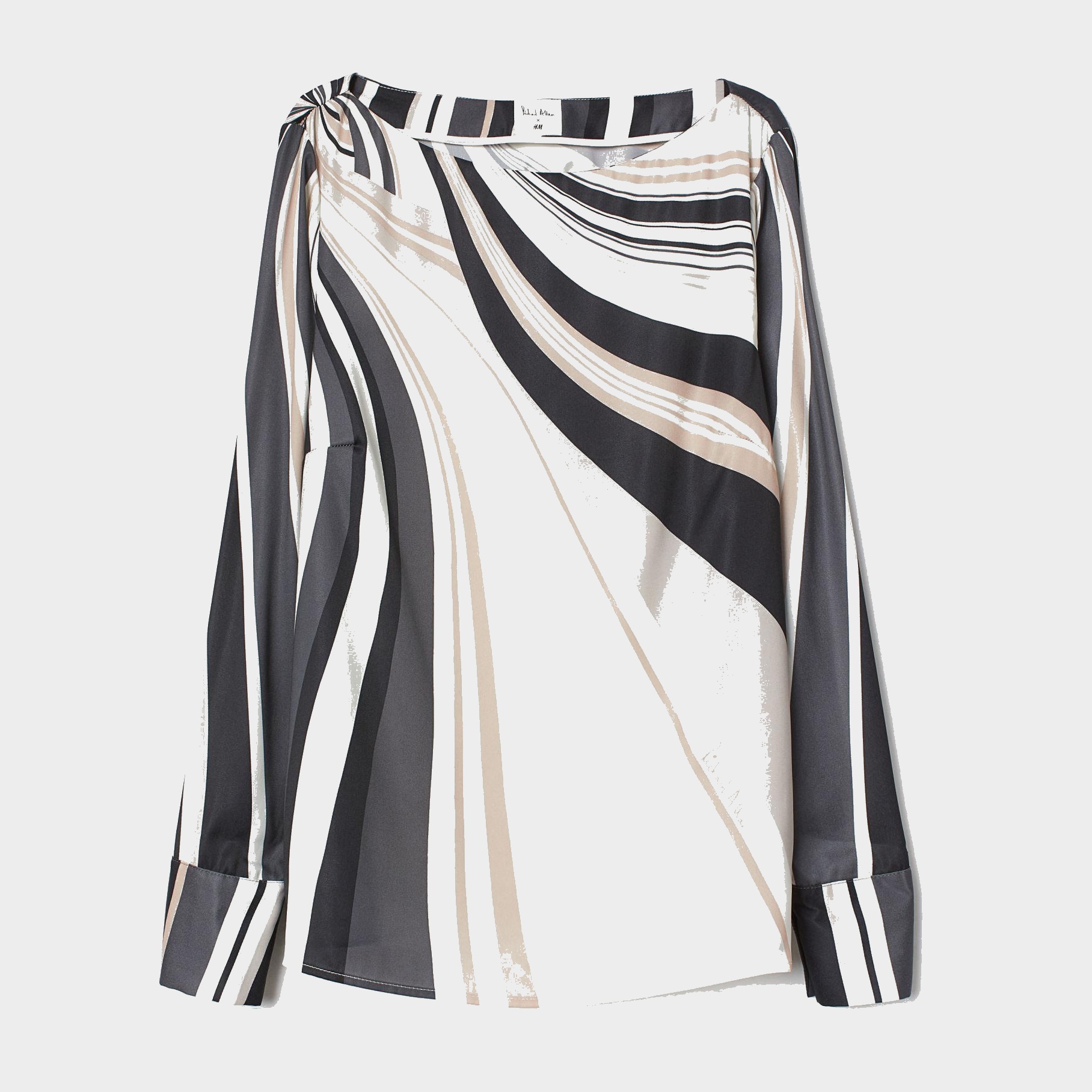 

Блузка H&M 7853160-ABJK 46 Бежевая с белым