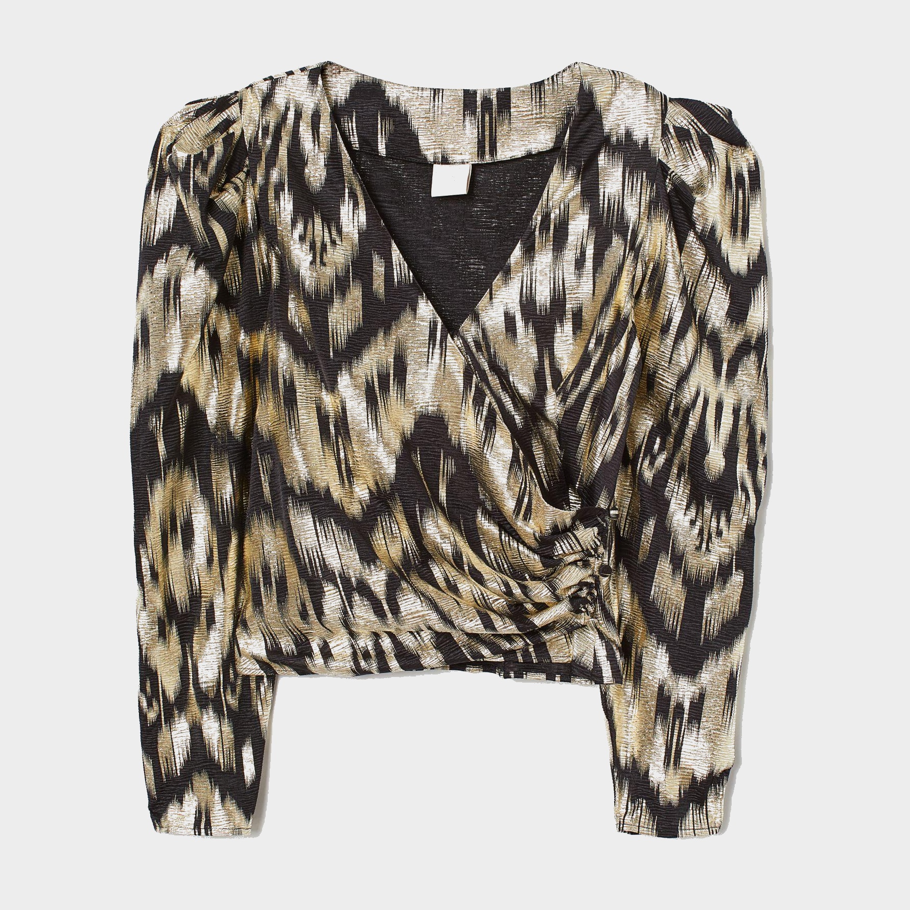 

Блузка H&M 8278380-ABHK 32 Черная с золотистым