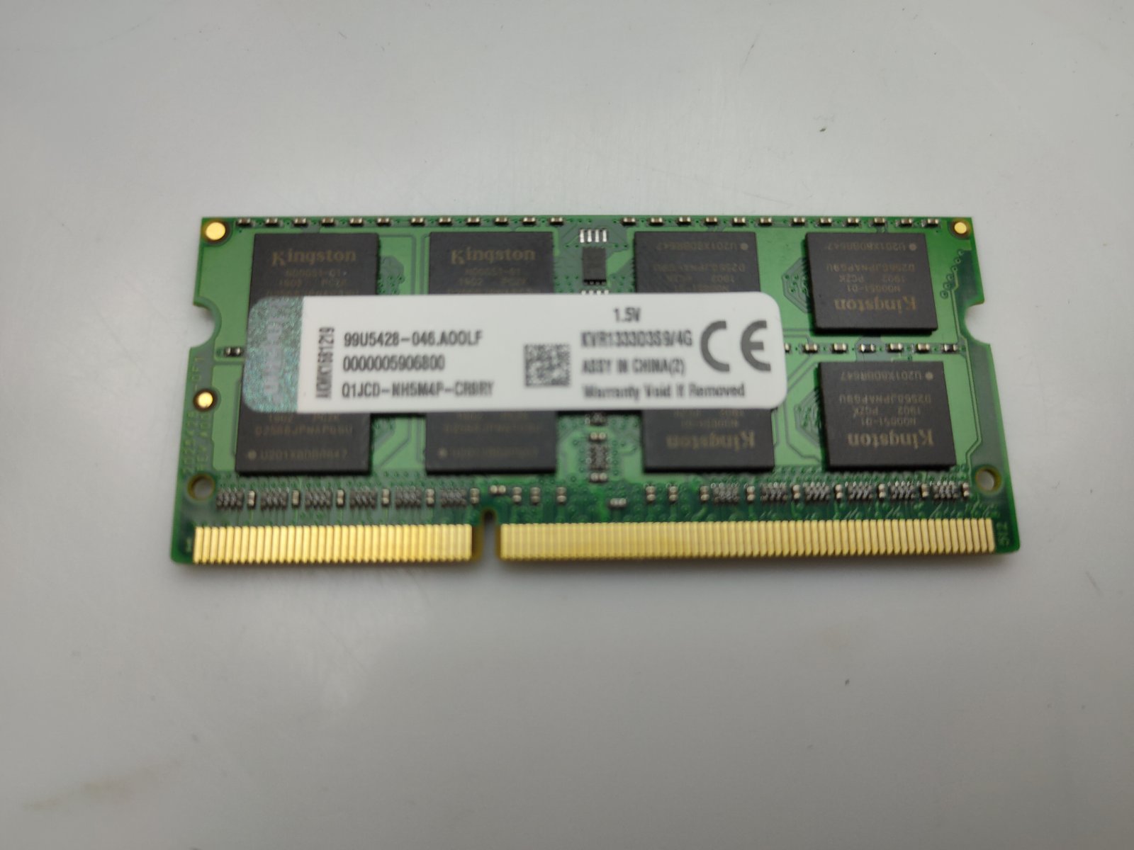 

Оперативная память для ноутбука Sodimm DDR3 4GB 1333mhz PC3-10600 (Kingston KVR1333D3S9/4G) нов