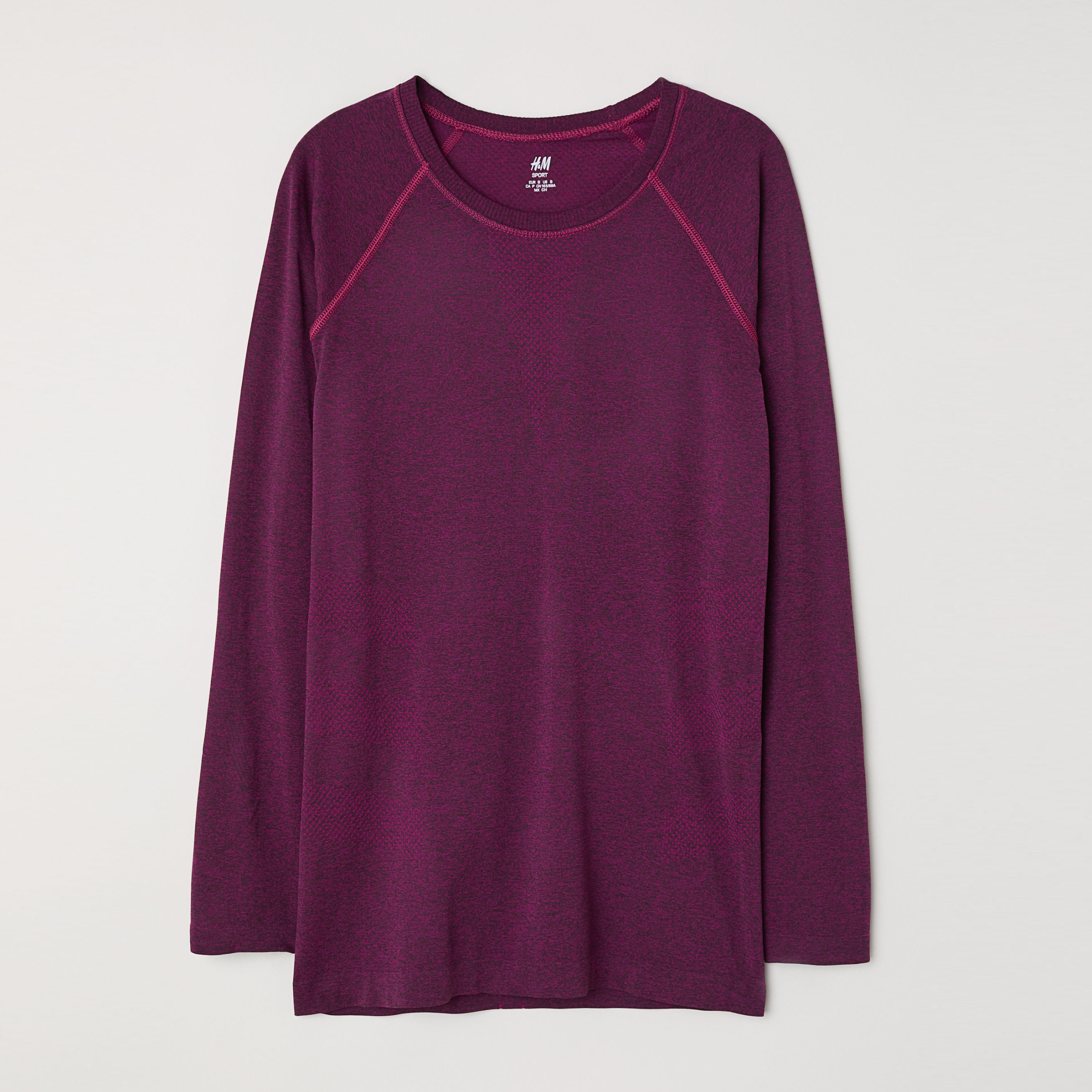 

Лонгслив H&M 4944287-AAWB M Фиолетовый с черным